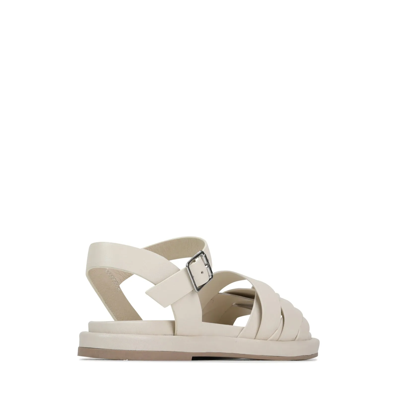 ORIGAMI LEDER SLIDE SANDALEN