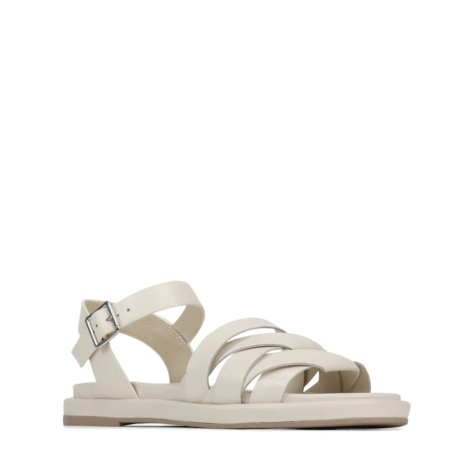 ORIGAMI LEDER SLIDE SANDALEN
