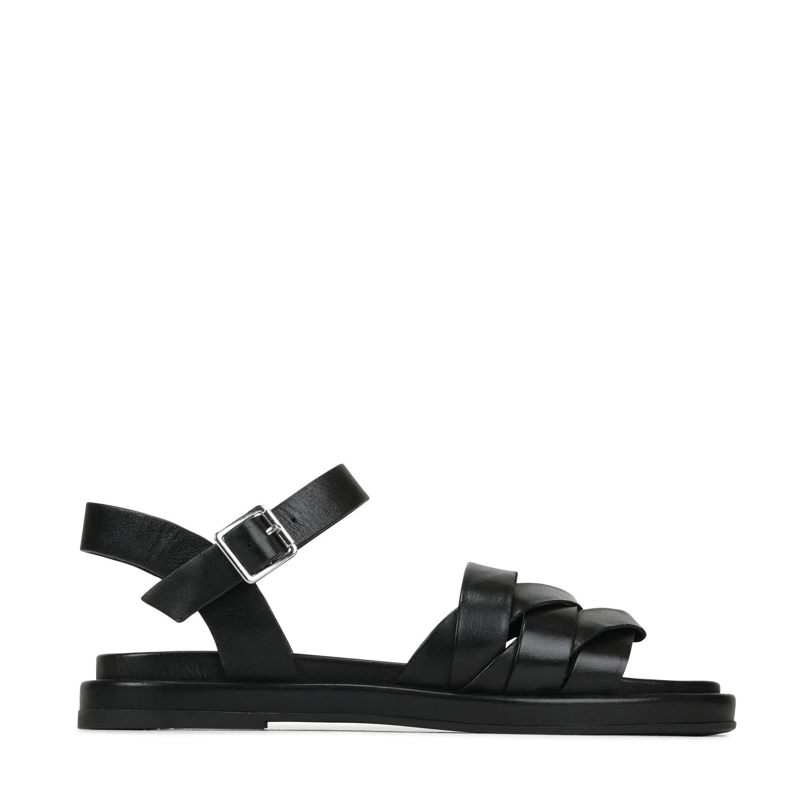 ORIGAMI LEDER SLIDE SANDALEN