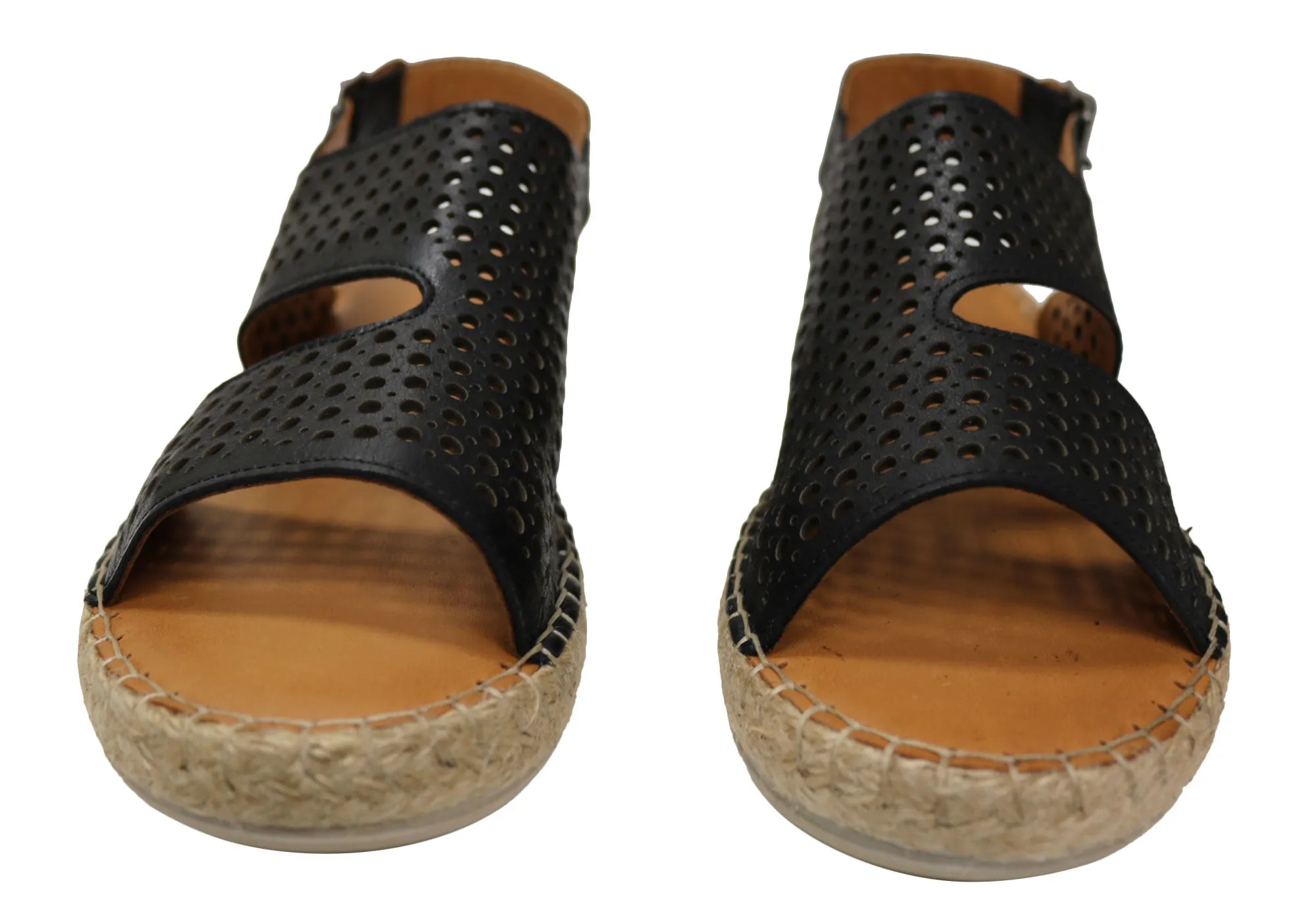 Orizonte Cove Damen Europäische Leder Bequeme Espadrille Sandalen Orizonte Schuhe
