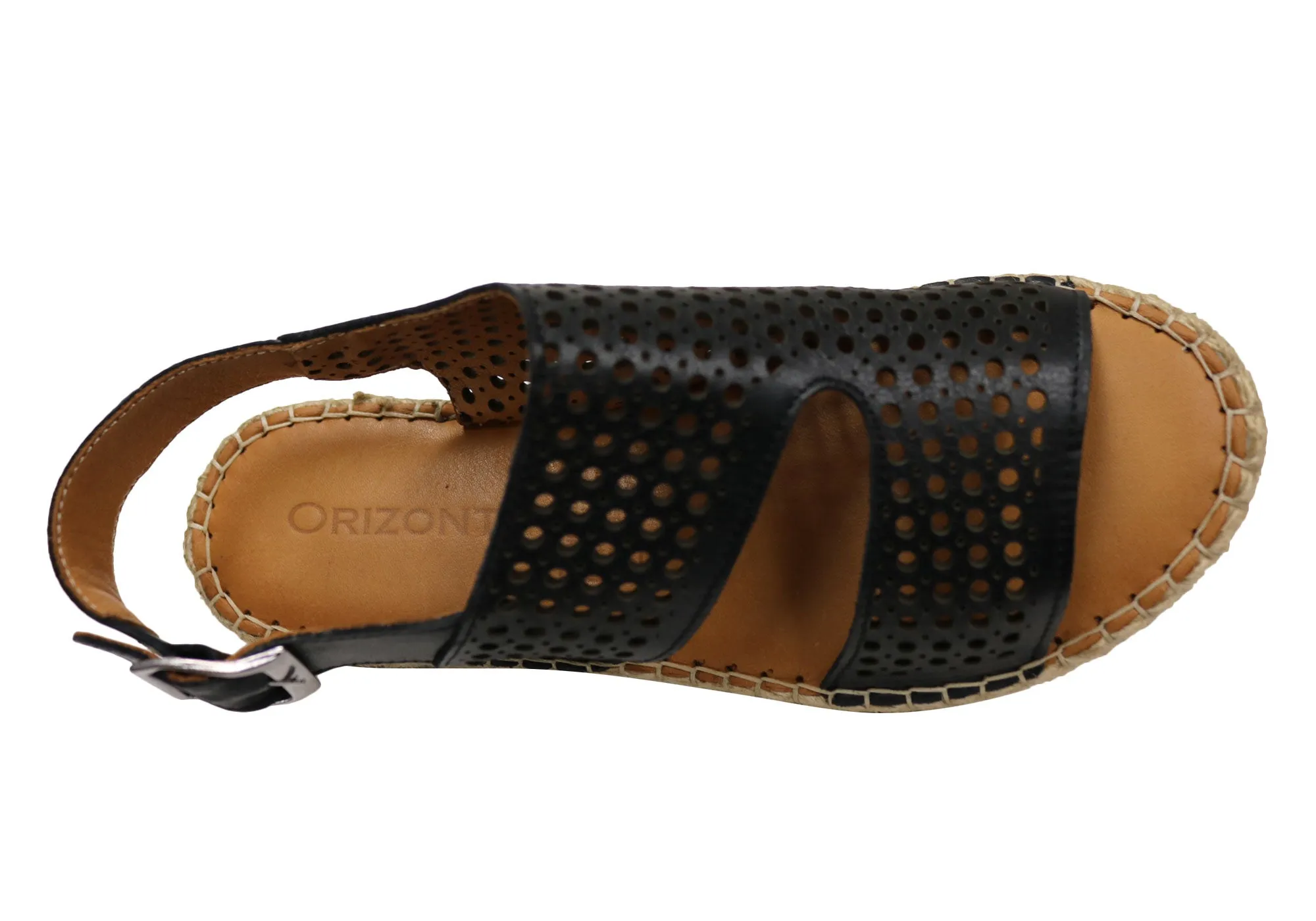 Orizonte Cove Damen Europäische Leder Bequeme Espadrille Sandalen Orizonte Schuhe