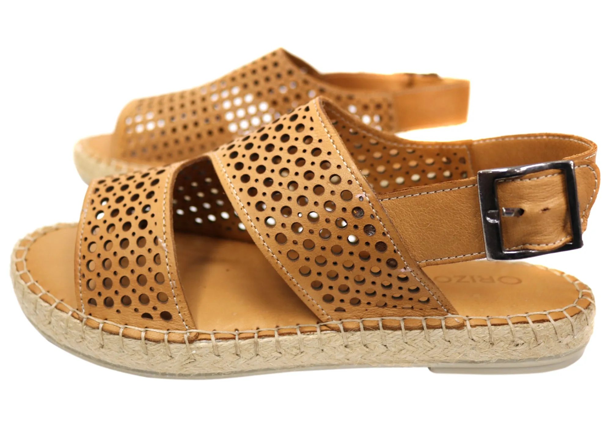 Orizonte Cove Damen Europäische Leder Bequeme Espadrille Sandalen Orizonte Schuhe