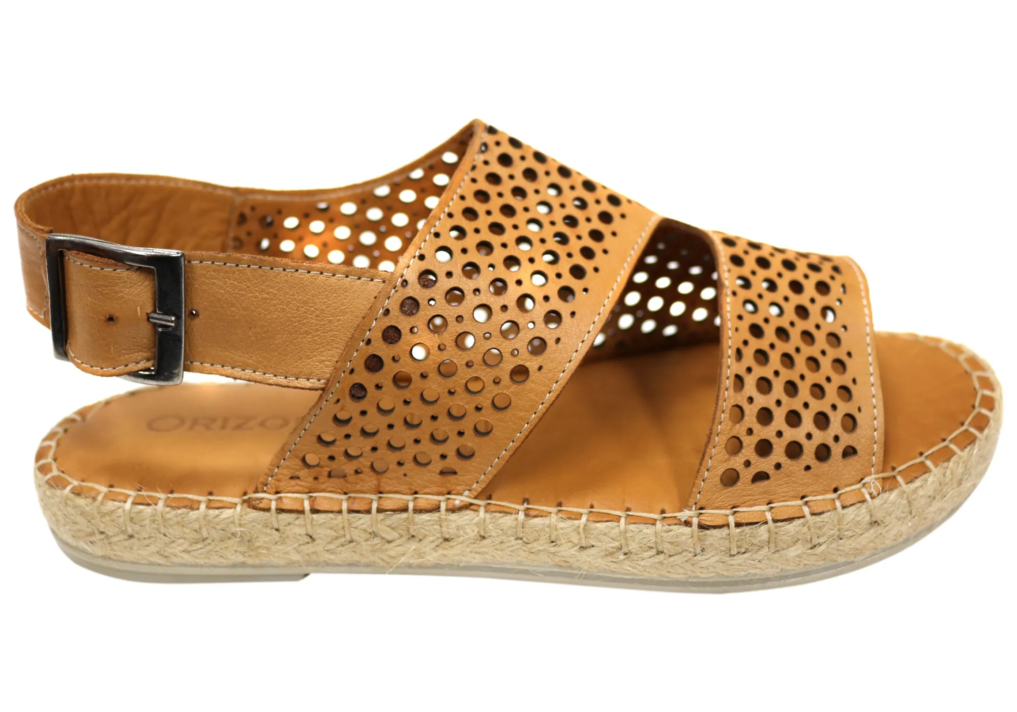 Orizonte Cove Damen Europäische Leder Bequeme Espadrille Sandalen Orizonte Schuhe
