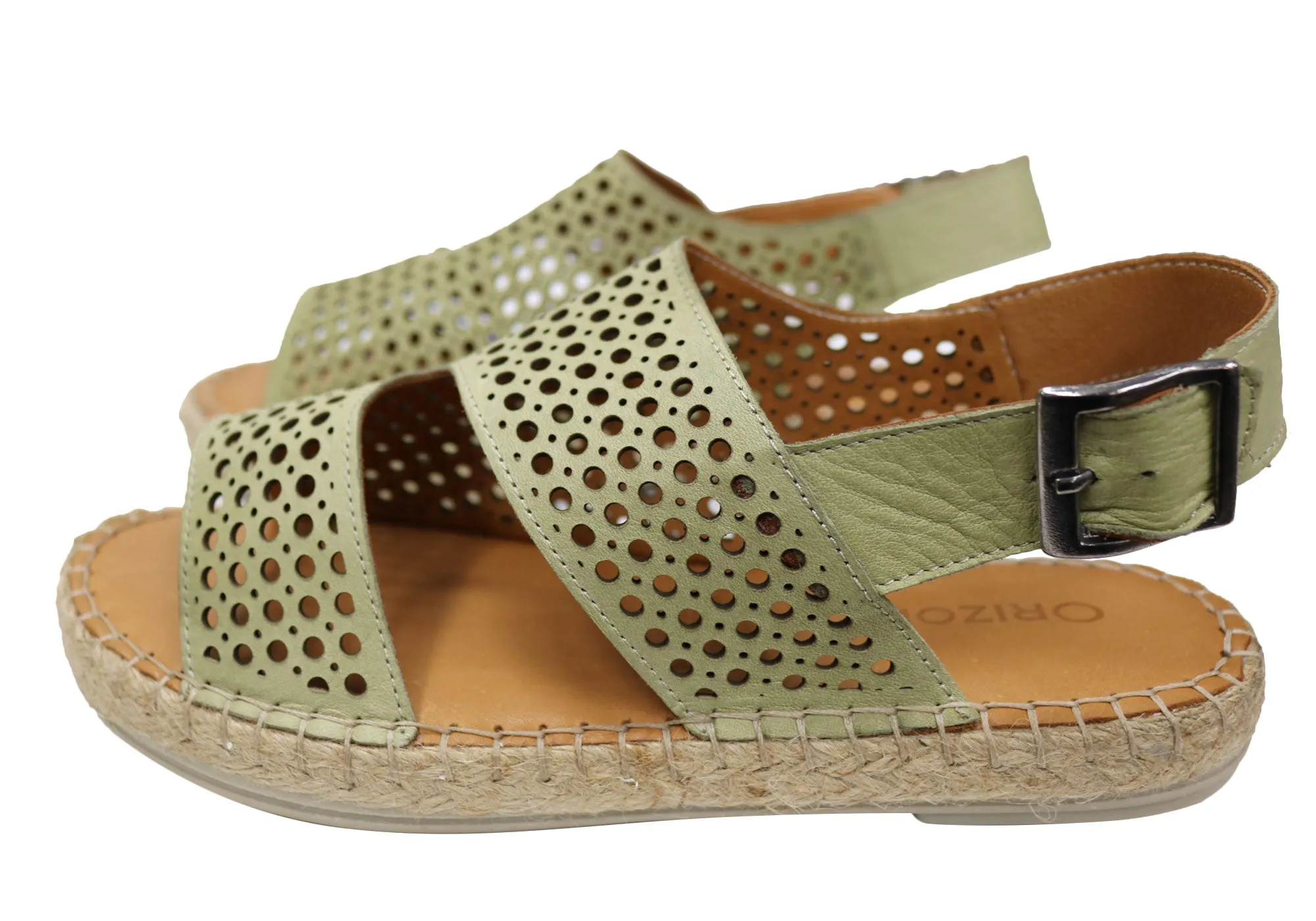 Orizonte Cove Damen Europäische Leder Bequeme Espadrille Sandalen Orizonte Schuhe