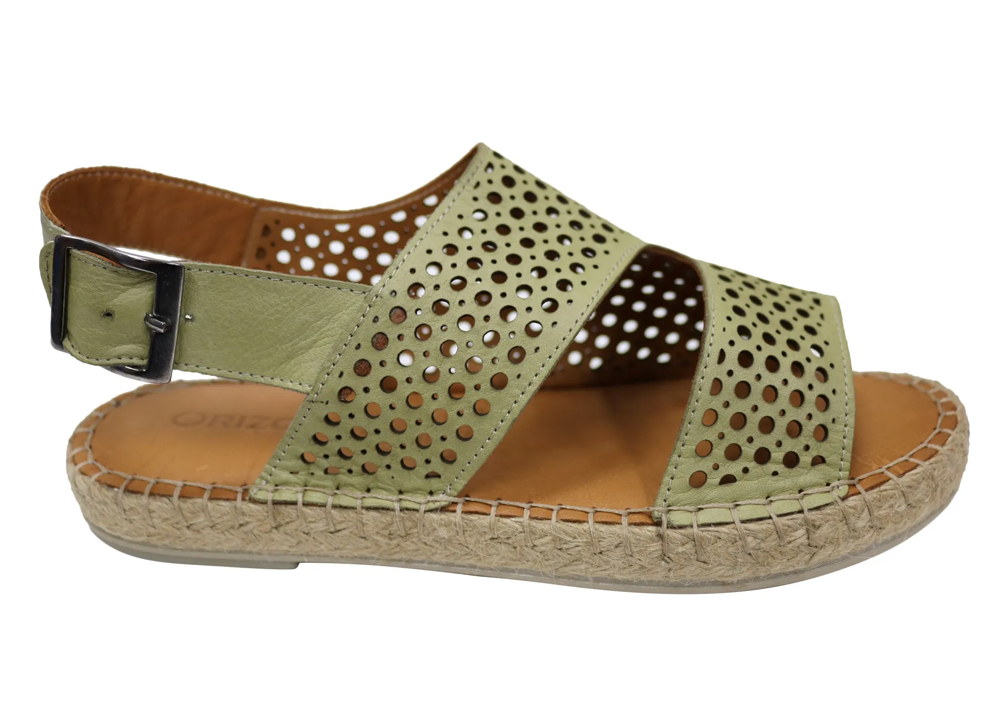 Orizonte Cove Damen Europäische Leder Bequeme Espadrille Sandalen Orizonte Schuhe