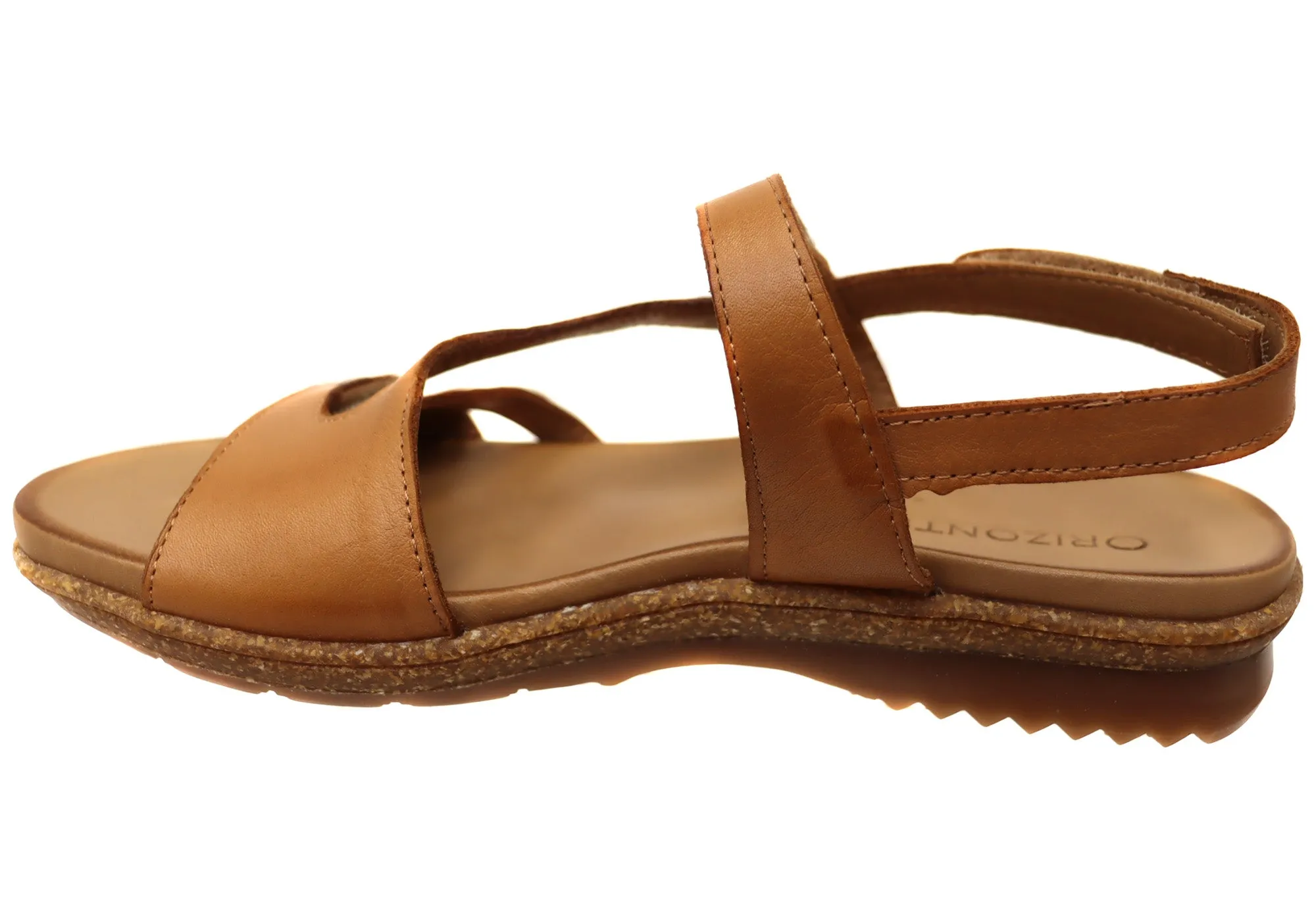 Orizonte Dromana Damen Bequeme Europäische Ledersandalen Orizonte Schuhe