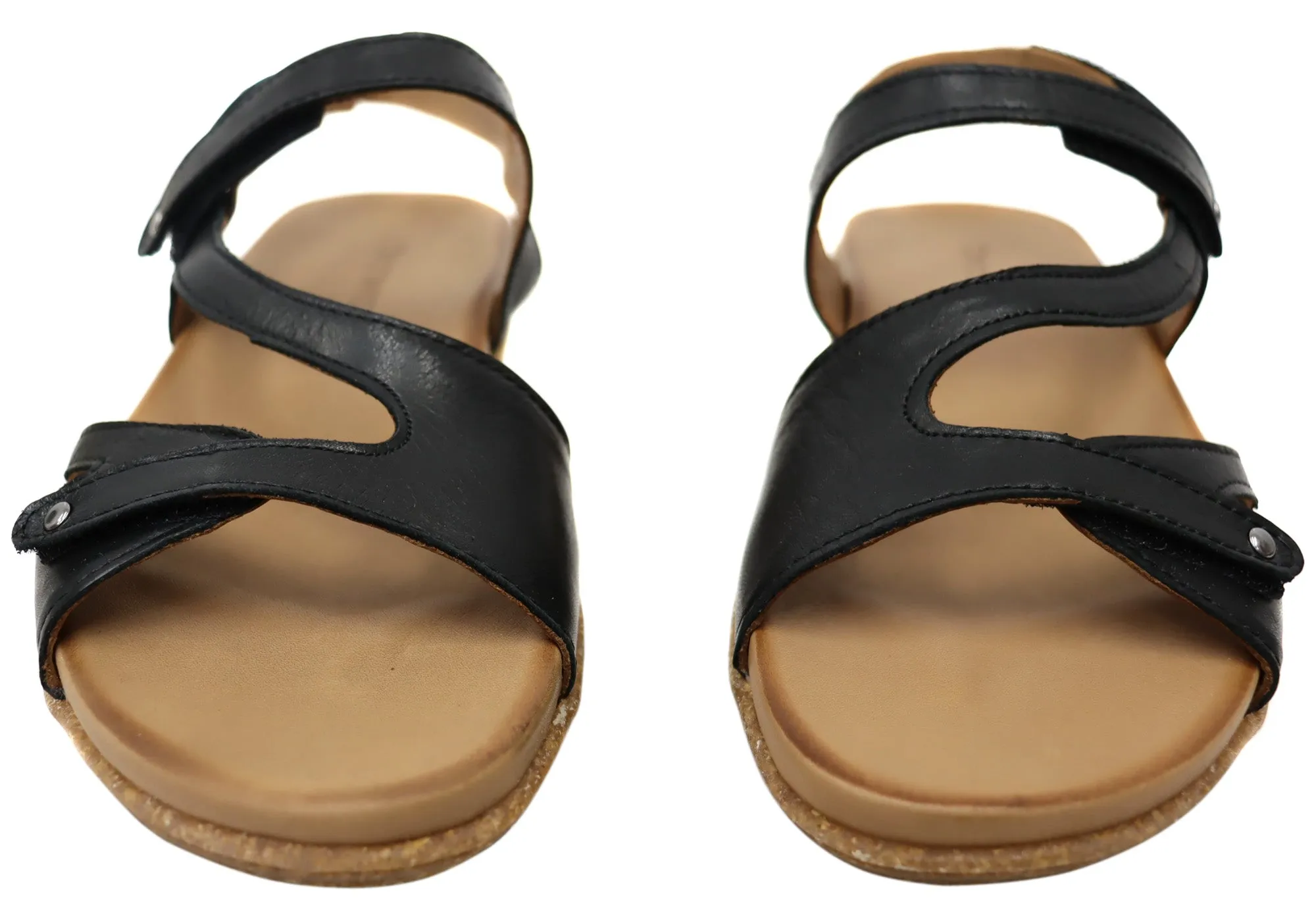 Orizonte Dromana Damen Bequeme Europäische Ledersandalen Orizonte Schuhe