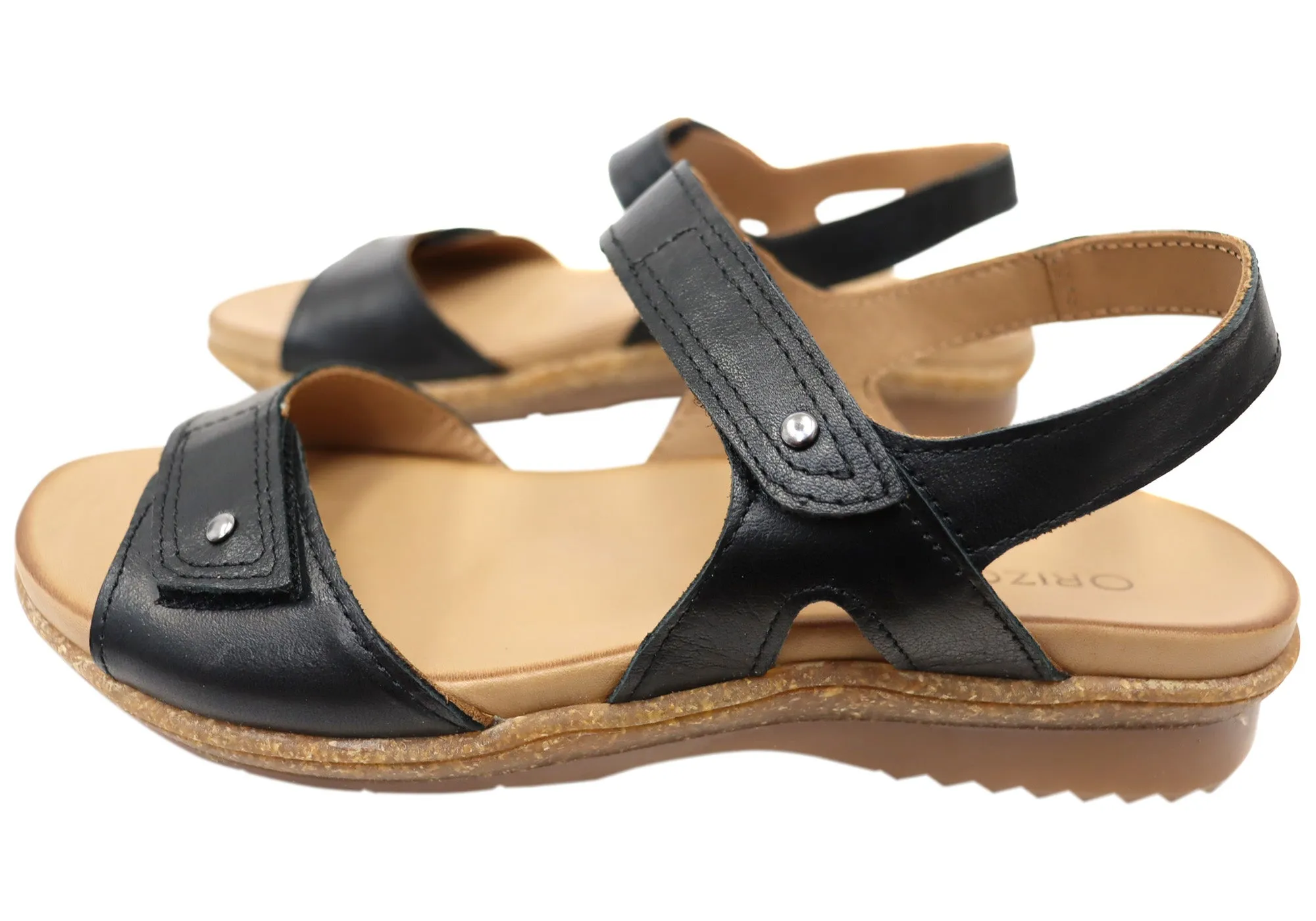 Orizonte Lorne Damen Bequeme Europäische Ledersandalen Orizonte Schuhe