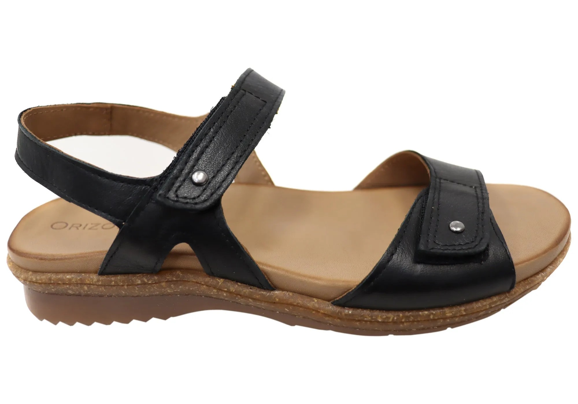 Orizonte Lorne Damen Bequeme Europäische Ledersandalen Orizonte Schuhe