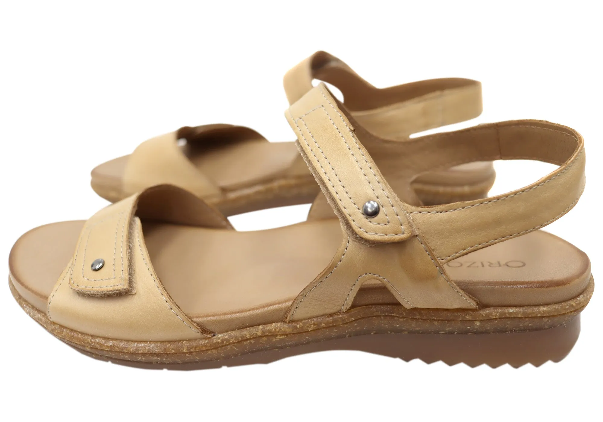 Orizonte Lorne Damen Bequeme Europäische Ledersandalen Orizonte Schuhe