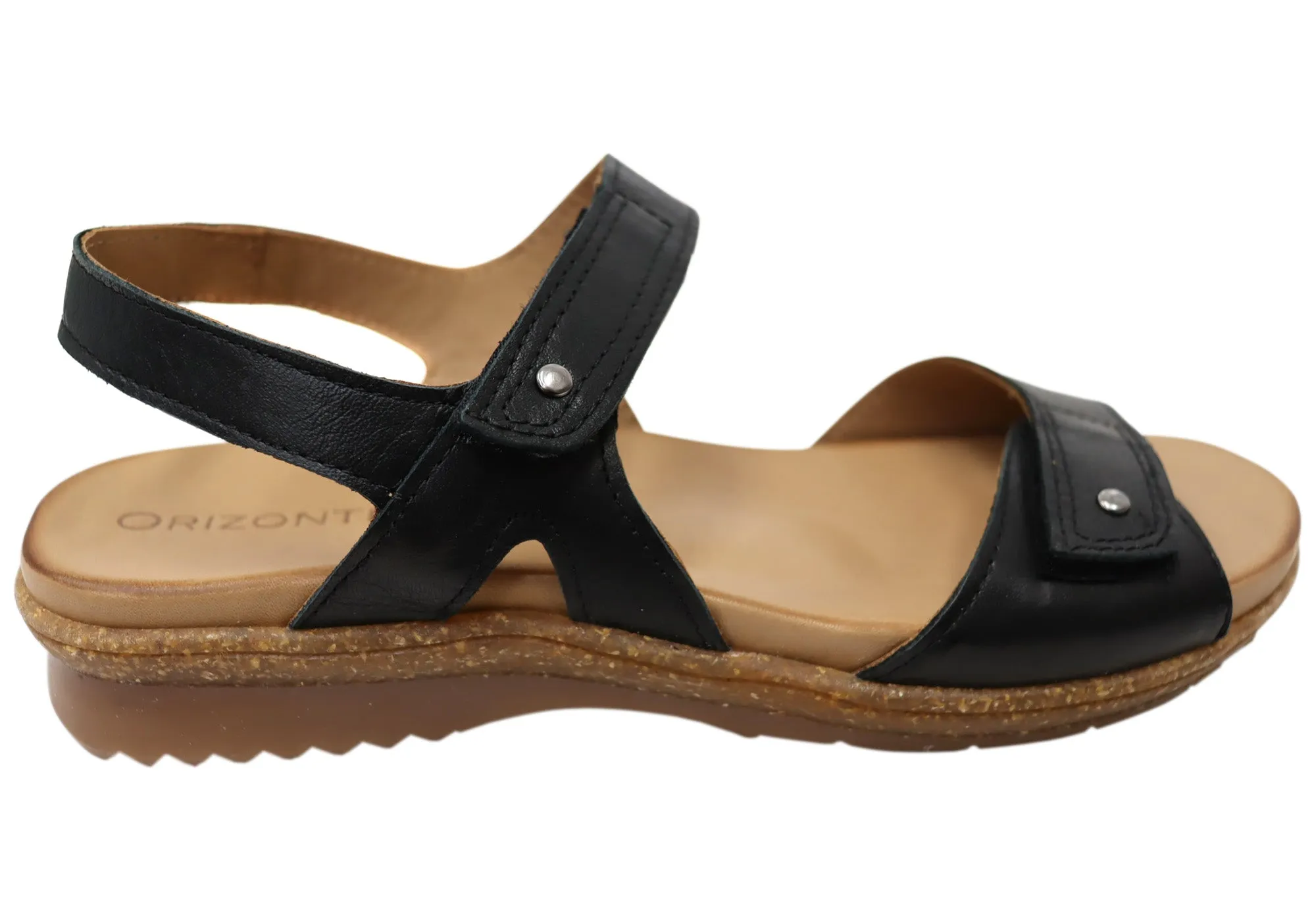 Orizonte Lorne Damen Bequeme Europäische Ledersandalen Orizonte Schuhe