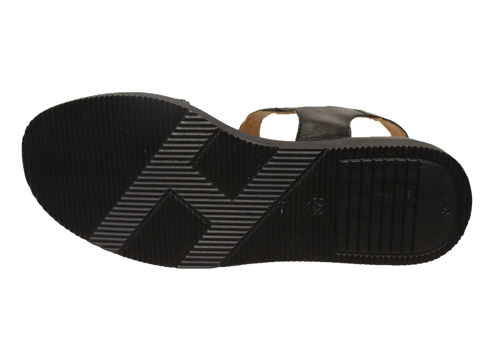 Orizonte Queni Damen Bequeme Europäische Keilabsatz-Sandalen aus Leder Orizonte Schuhe