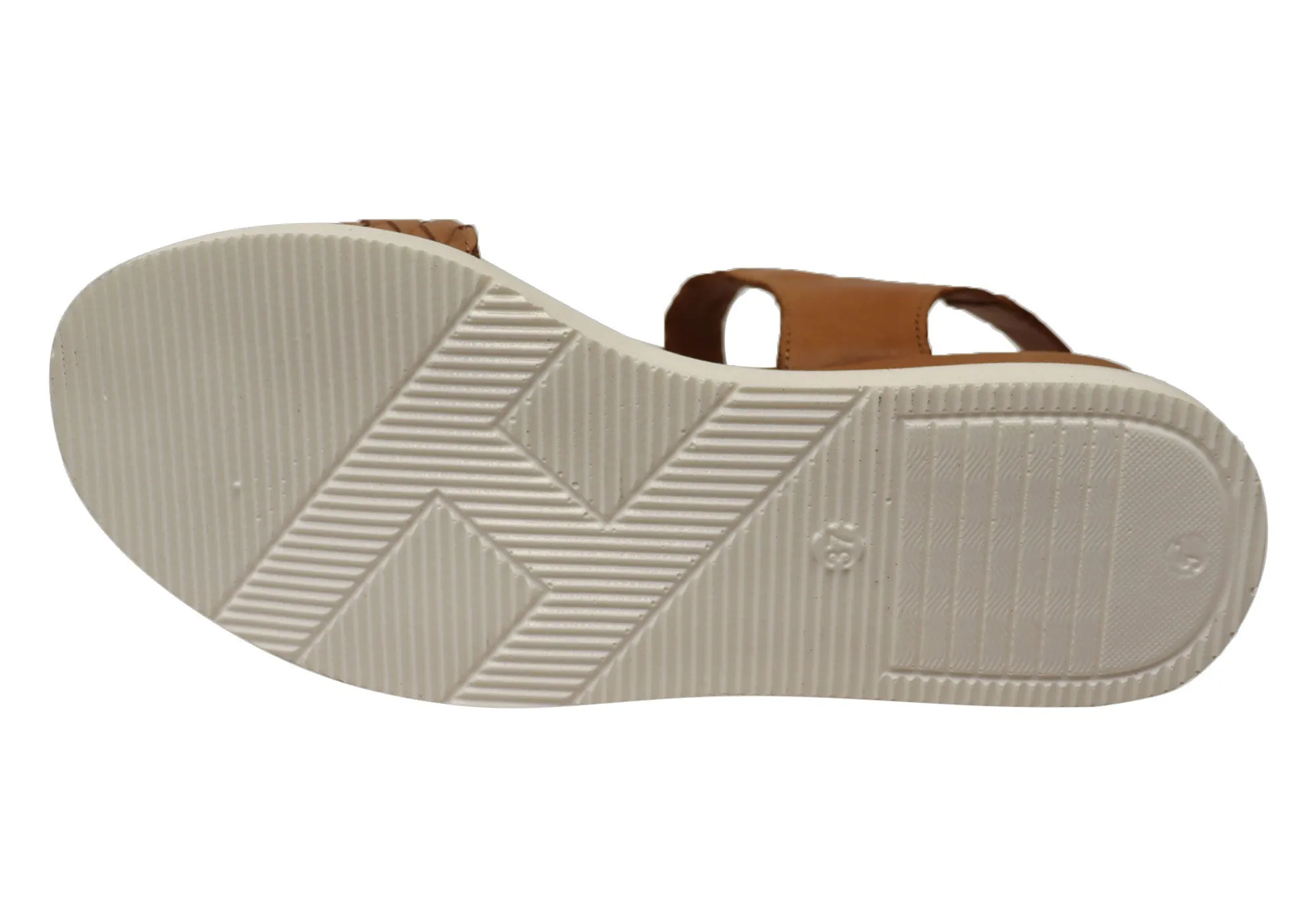Orizonte Queni Damen Bequeme Europäische Keilabsatz-Sandalen aus Leder Orizonte Schuhe