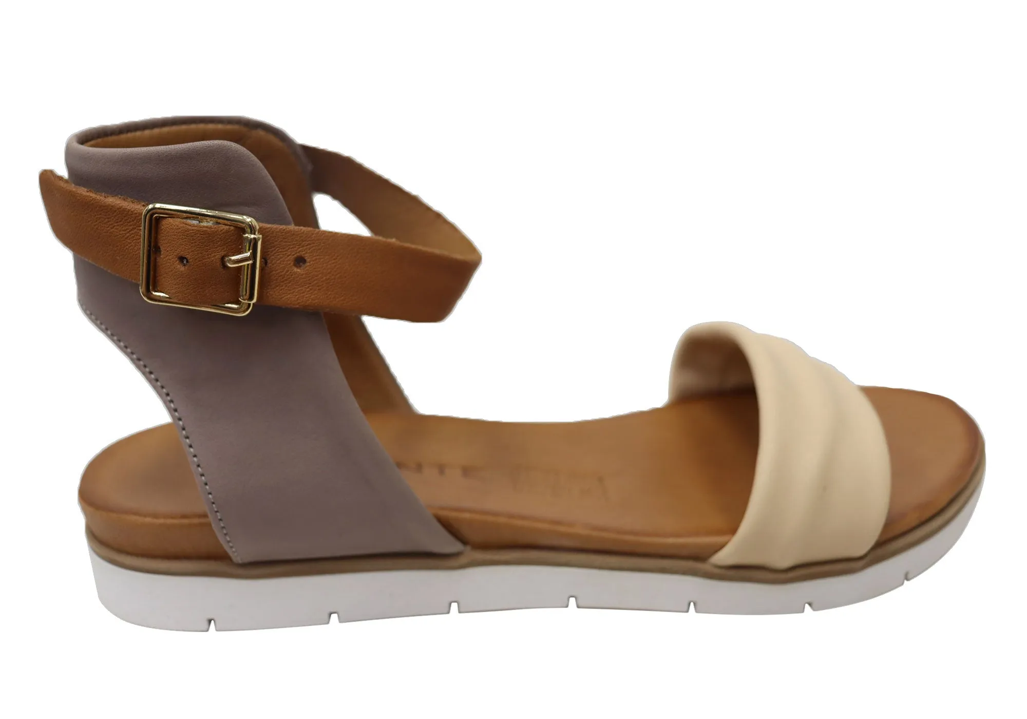 Orizonte Ramos Damen Bequeme Europäische Ledersandalen Orizonte Schuhe