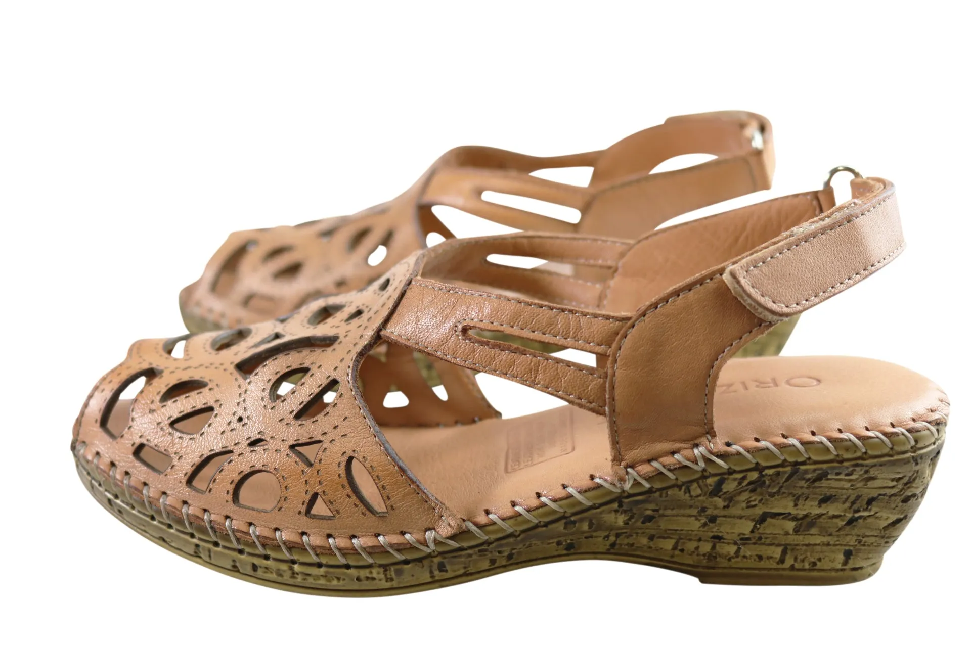Orizonte Saxona Damen Europäische Weichleder Bequeme Sandalen Orizonte Schuhe
