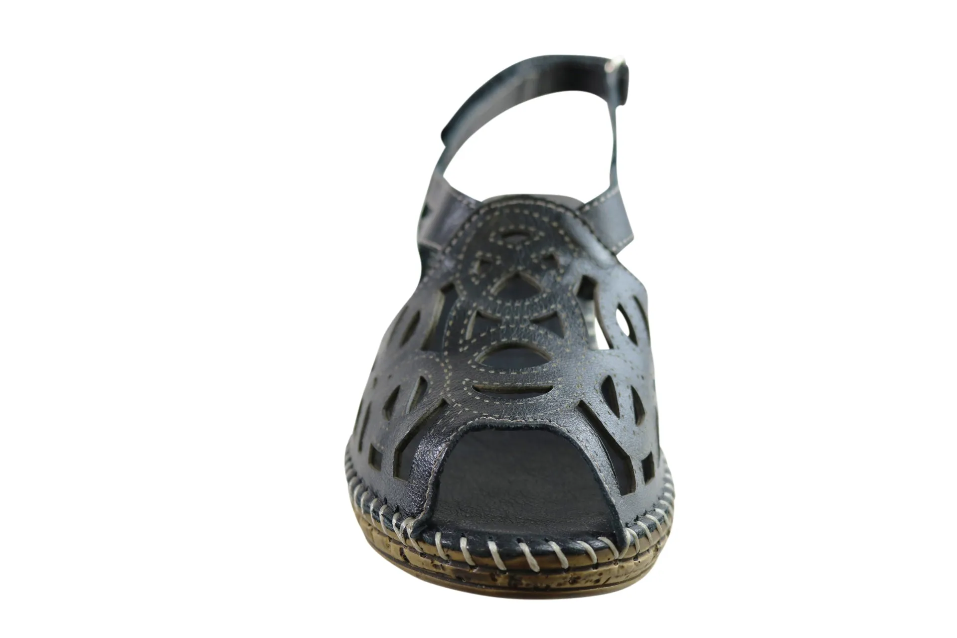 Orizonte Saxona Damen Europäische Weichleder Bequeme Sandalen Orizonte Schuhe
