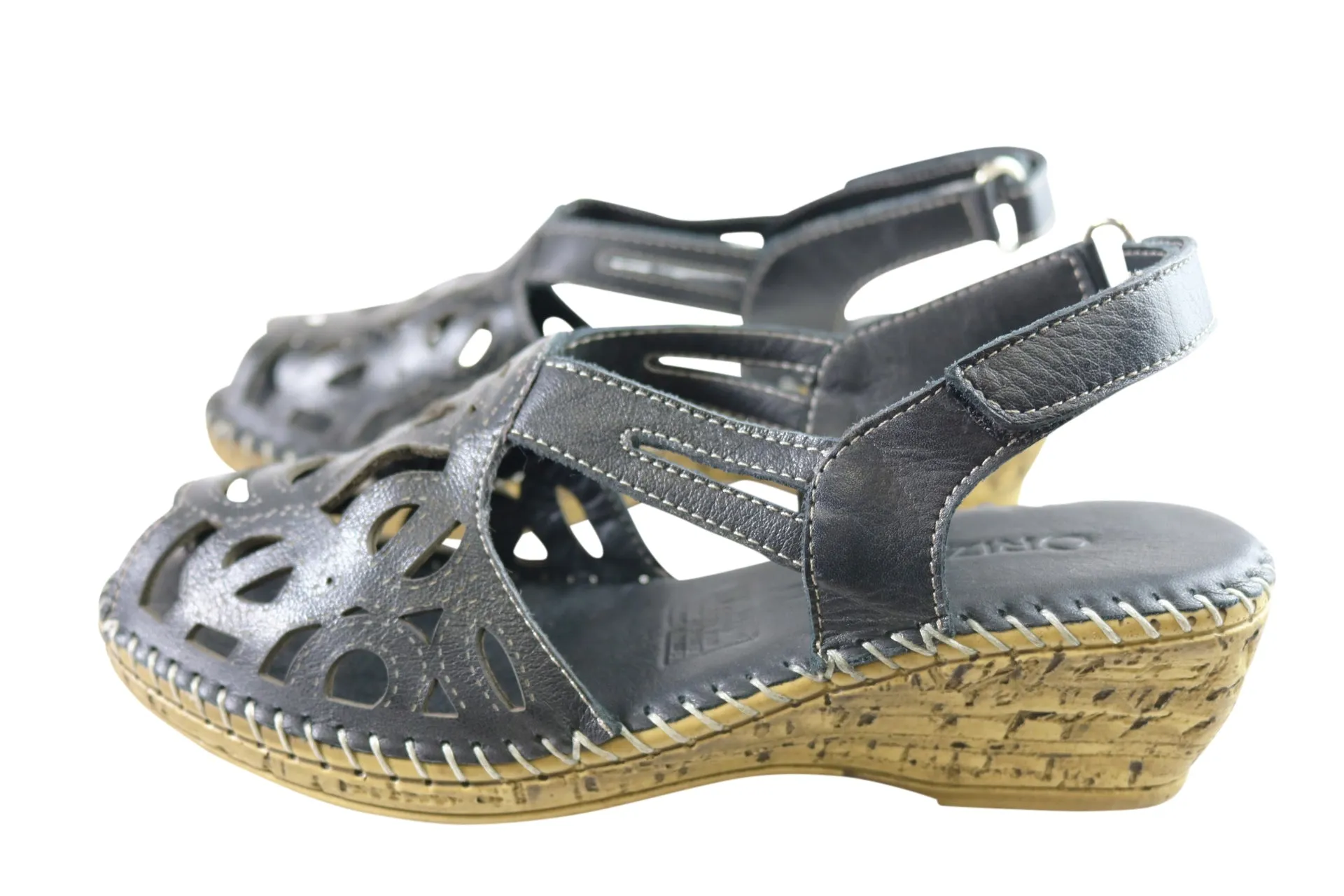 Orizonte Saxona Damen Europäische Weichleder Bequeme Sandalen Orizonte Schuhe