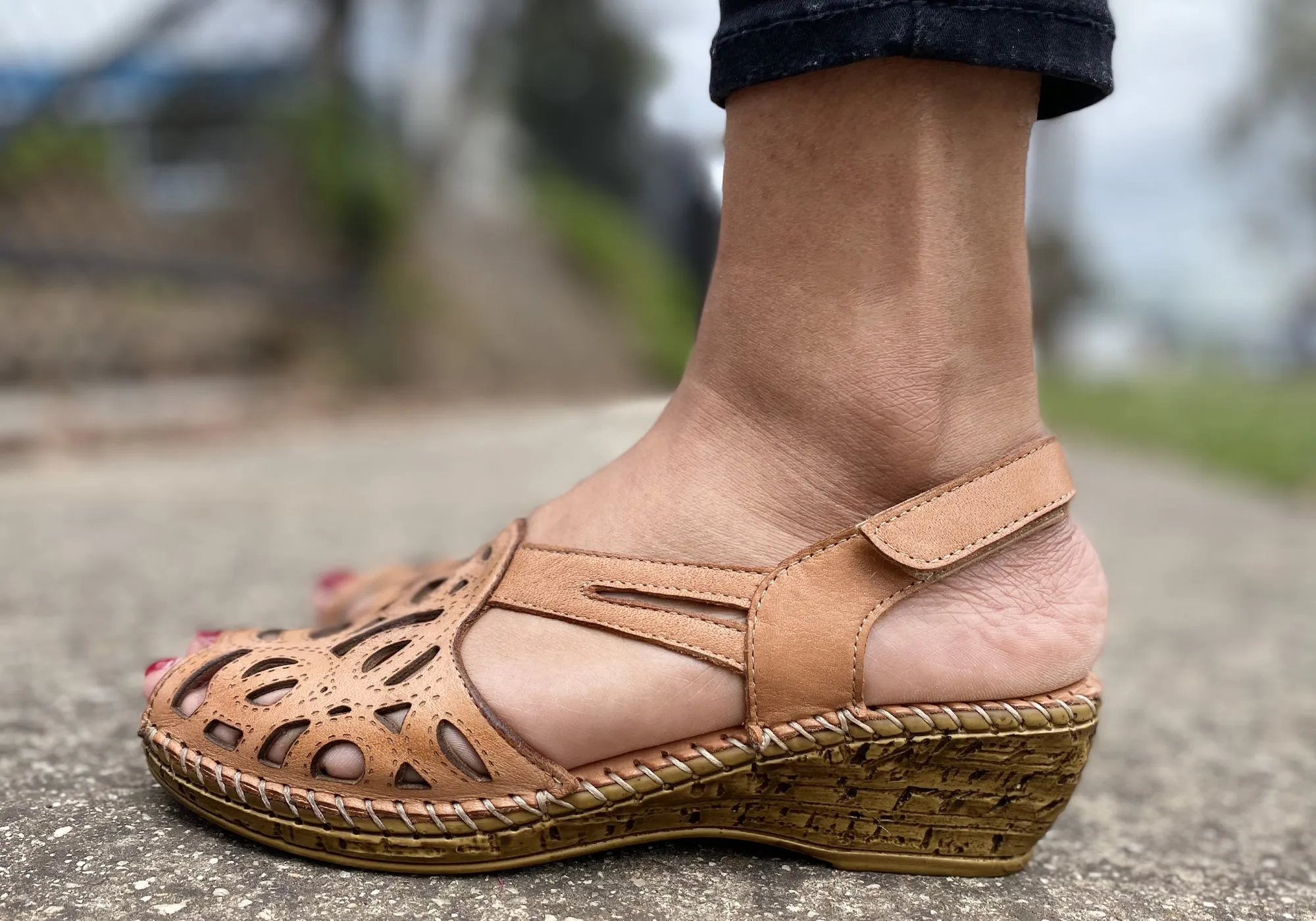 Orizonte Saxona Damen Europäische Weichleder Bequeme Sandalen Orizonte Schuhe
