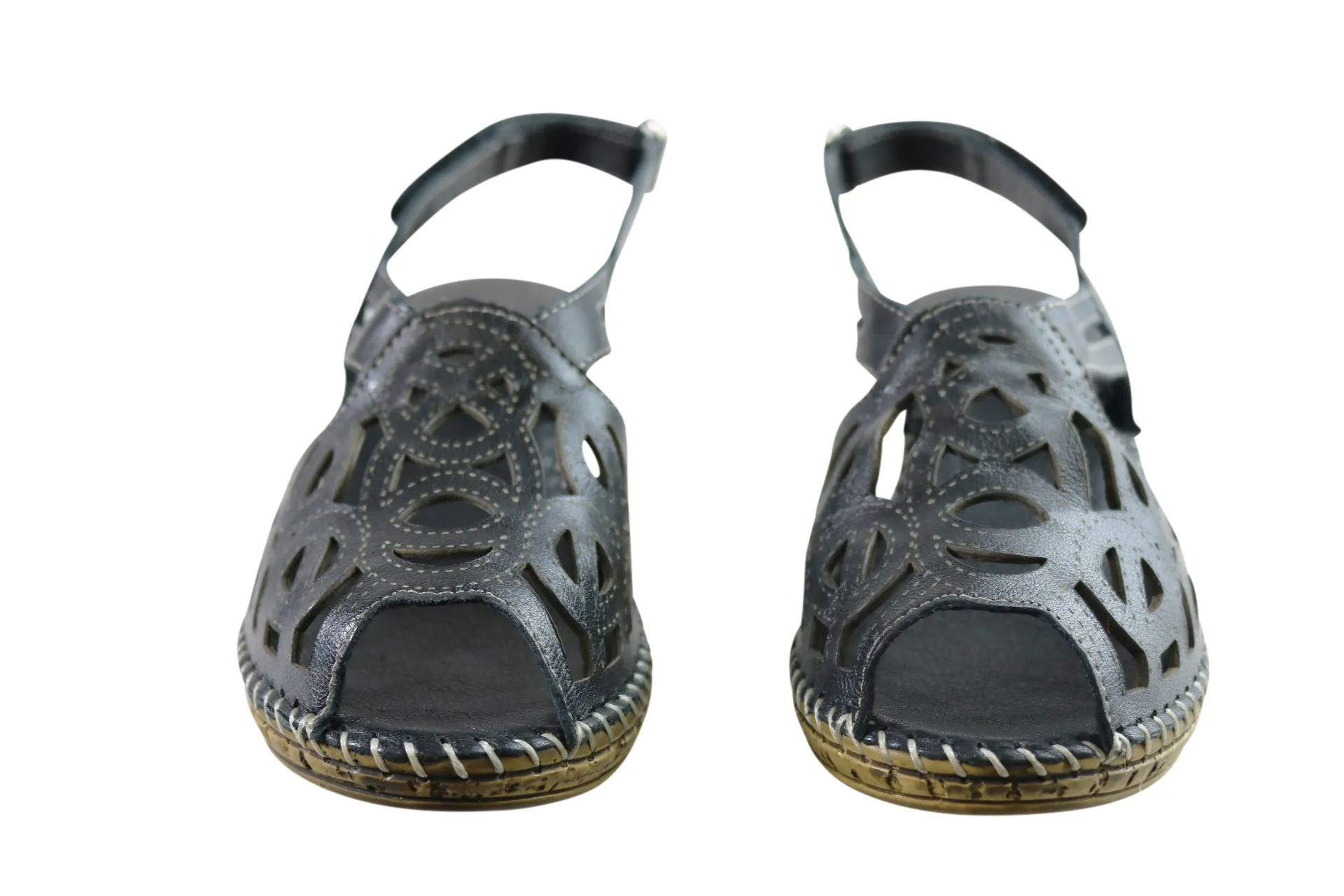 Orizonte Saxona Damen Europäische Weichleder Bequeme Sandalen Orizonte Schuhe