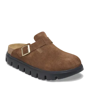 Papillio Boston Chunky Wildleder Sandalen in Dunkeltee & Schwarz