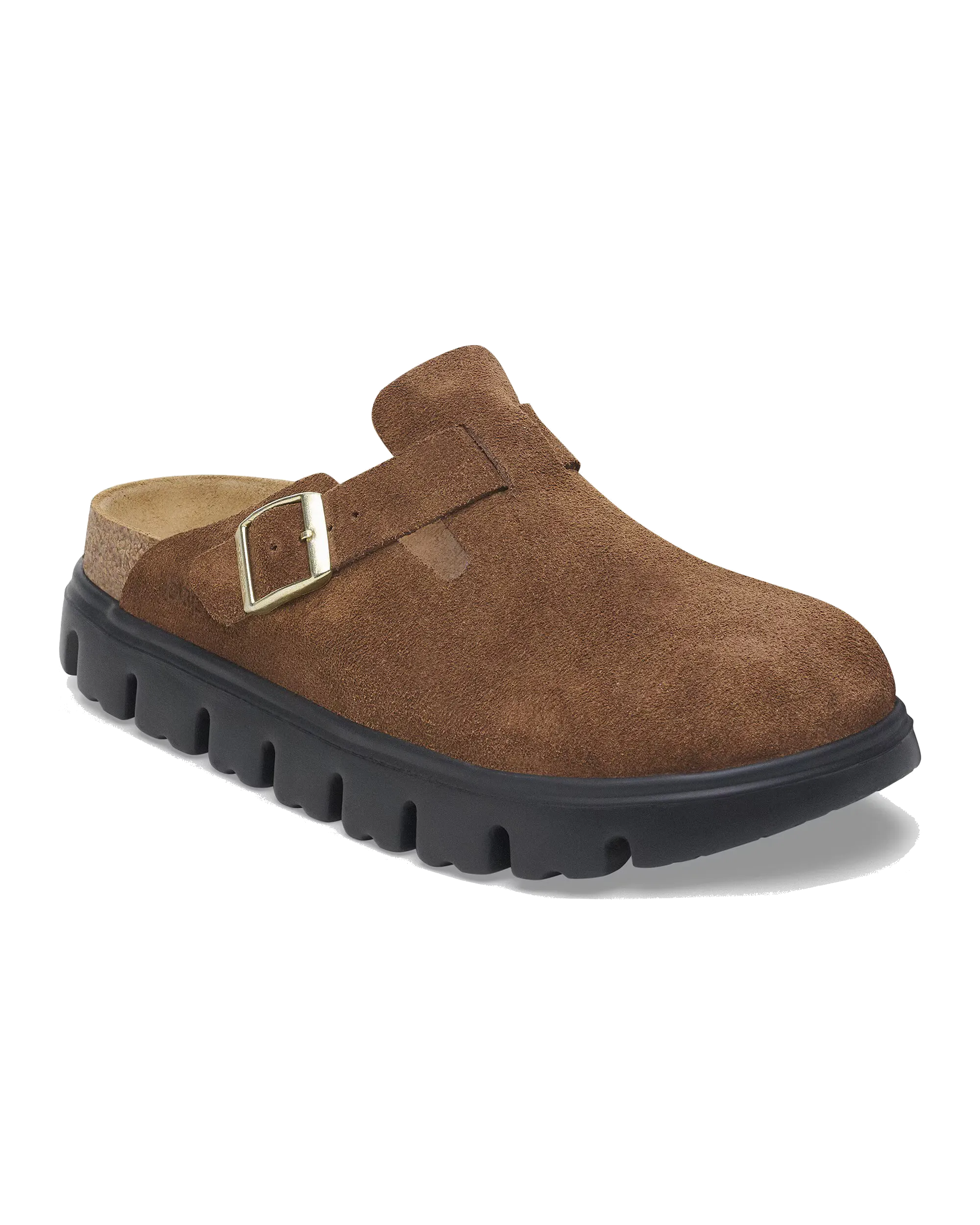 Papillio Boston Chunky Wildleder Sandalen in Dunkeltee & Schwarz