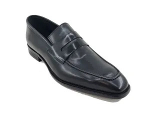 Patina Kalbsleder Slip-On Penny Loafer Schwarz