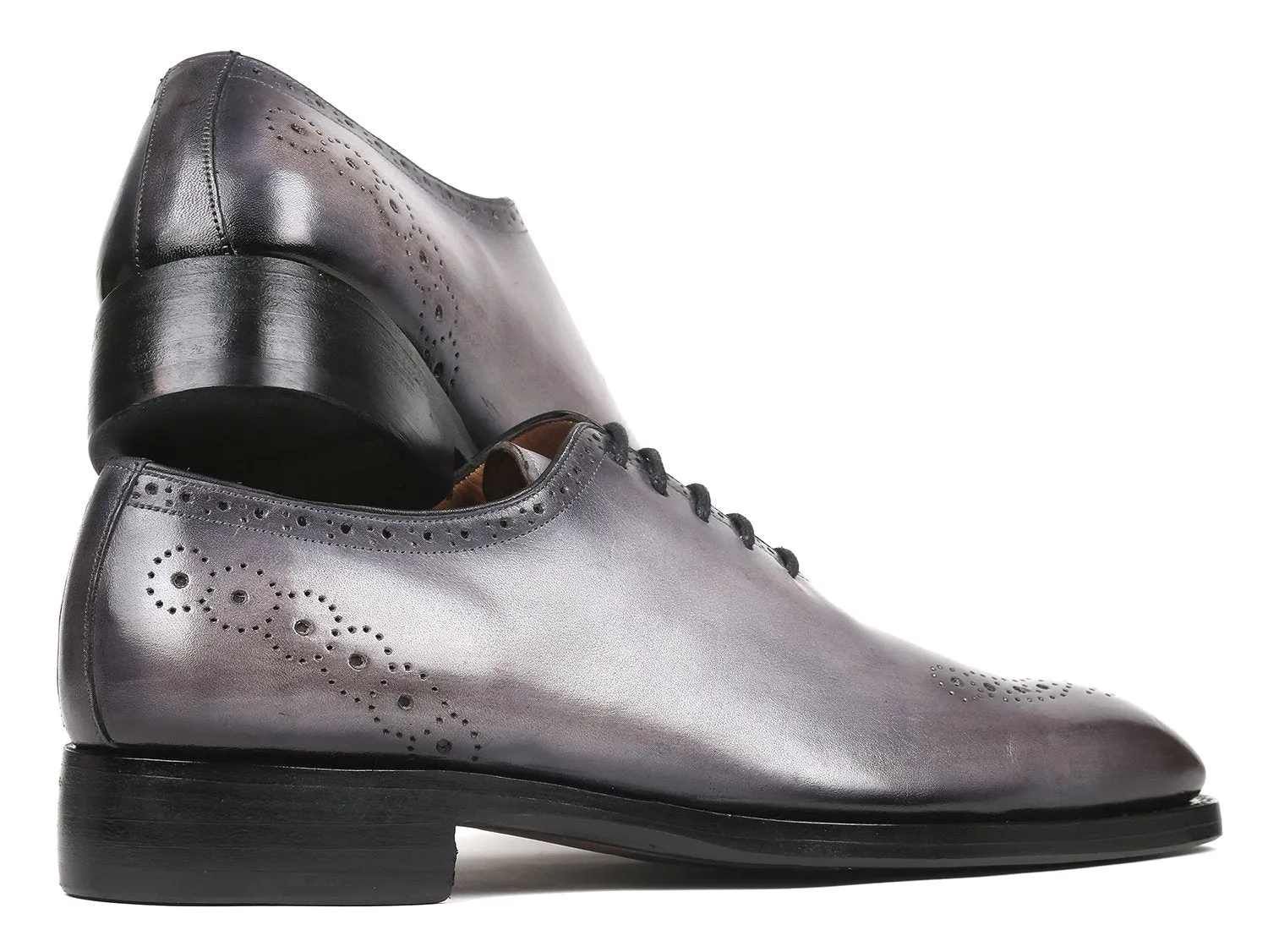 Paul Parkman Schuhe Paul Parkman Goodyear Durchgenähte Lochbroschierung Oxfords in Grau
