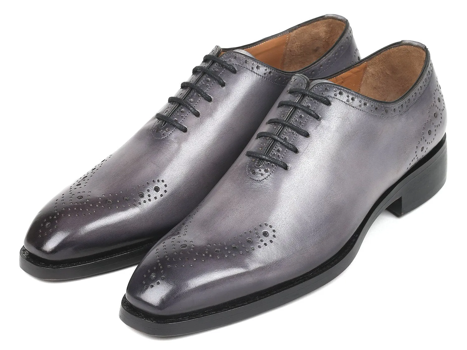 Paul Parkman Schuhe Paul Parkman Goodyear Durchgenähte Lochbroschierung Oxfords in Grau