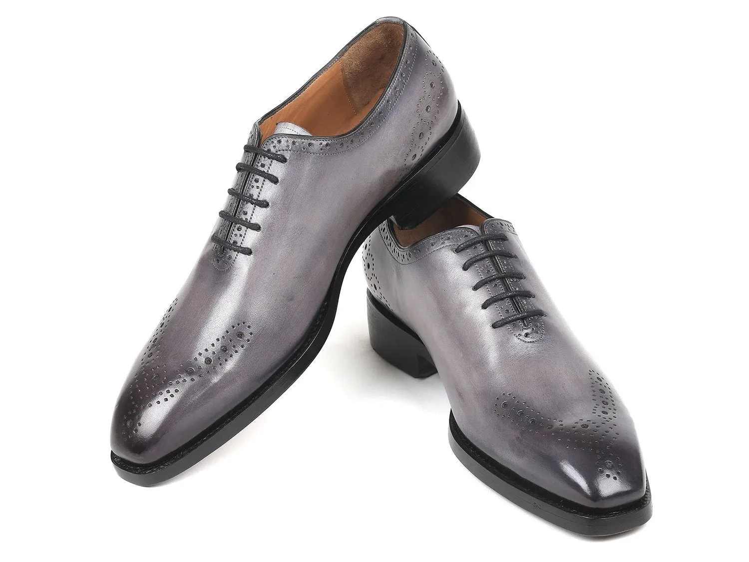 Paul Parkman Schuhe Paul Parkman Goodyear Durchgenähte Lochbroschierung Oxfords in Grau
