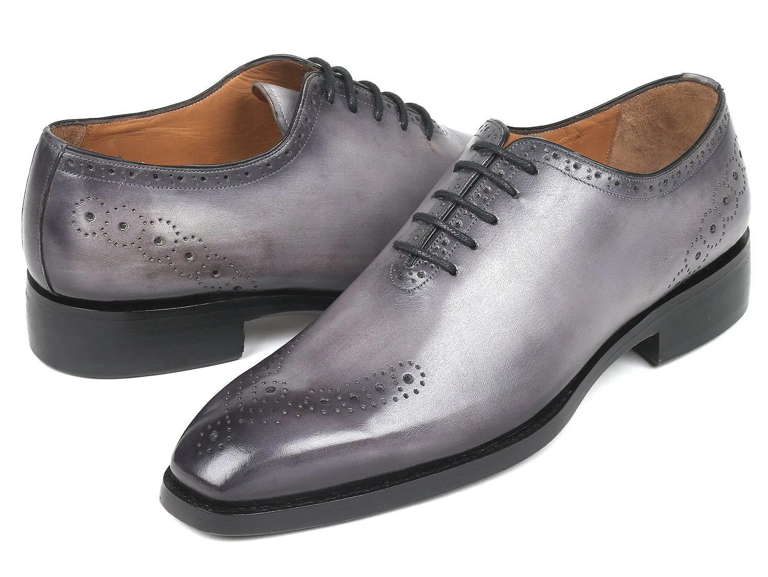 Paul Parkman Schuhe Paul Parkman Goodyear Durchgenähte Lochbroschierung Oxfords in Grau