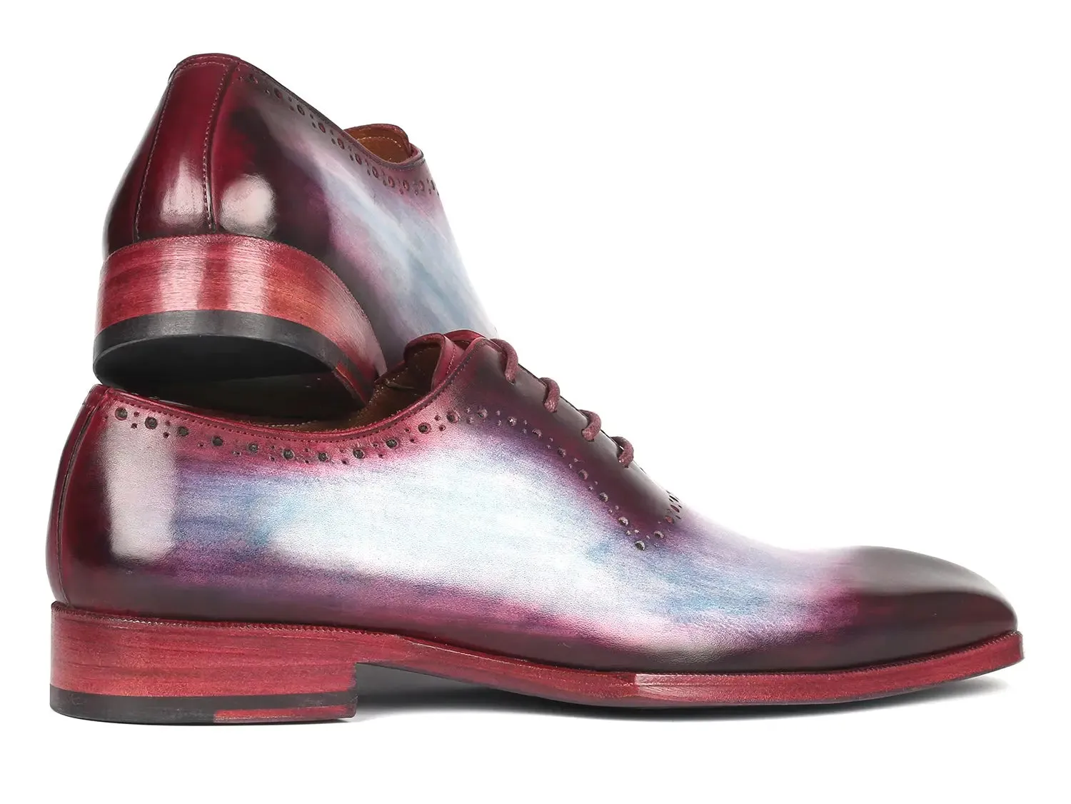 Paul Parkman Schuhe Paul Parkman Herren-Lederoffiziersschuhe in Blau & Lila