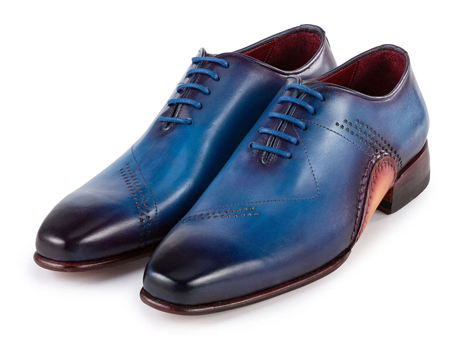 Paul Parkman Schuhe Paul Parkman Herren Opanka Bauhandbemalte Oxfords in Blau