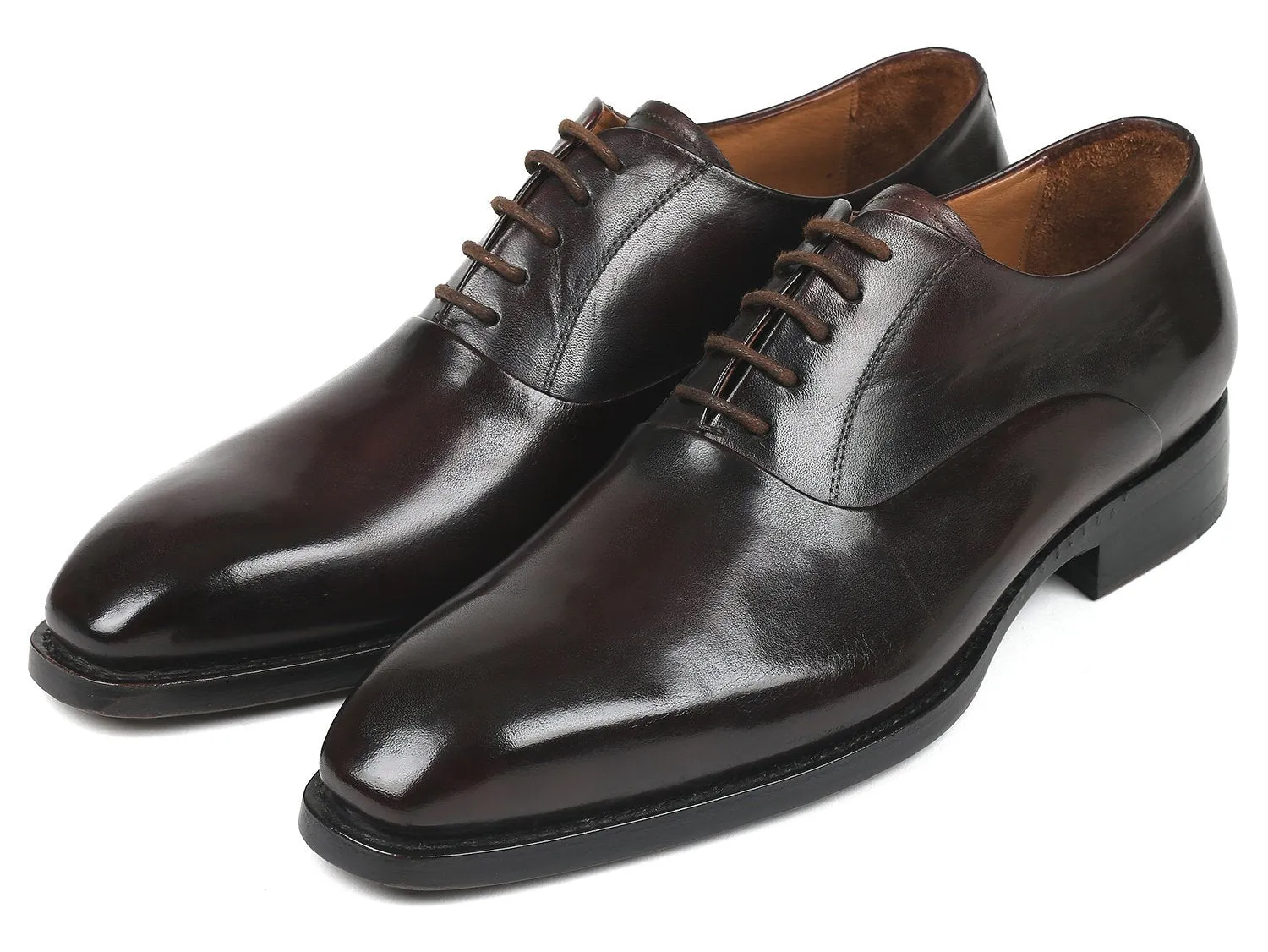 Paul Parkman Schuhe Paul Parkman Herren Oxfords mit Glattem Vorderteil in Braun