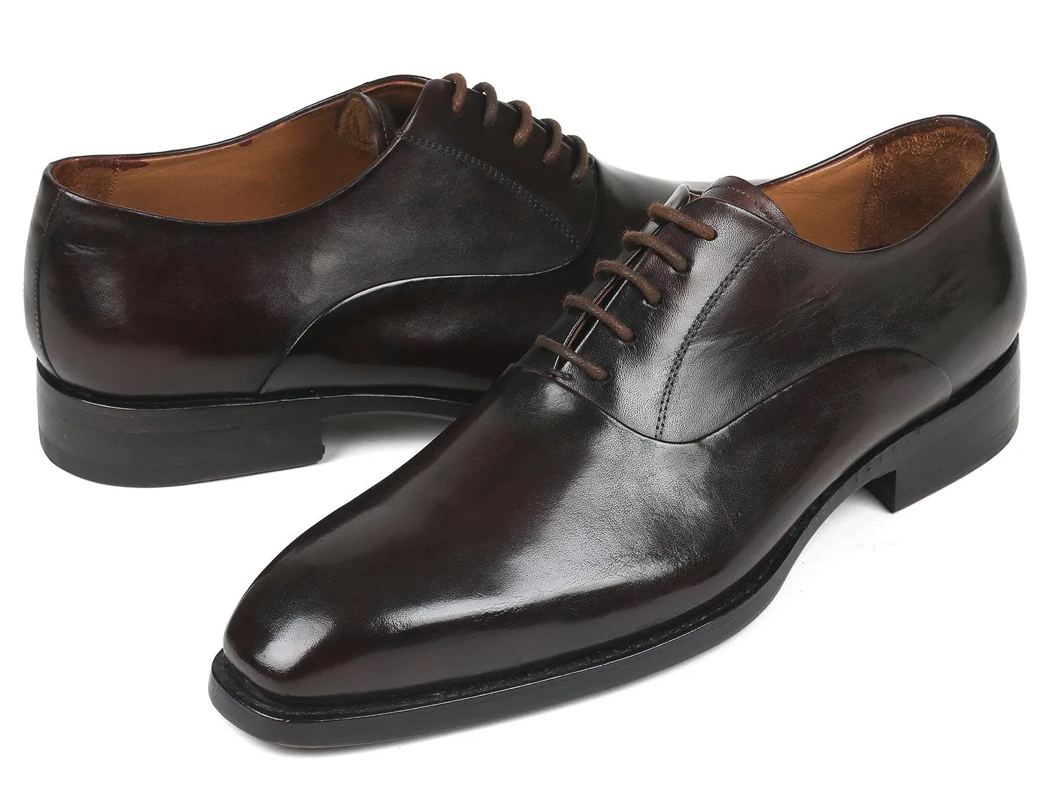 Paul Parkman Schuhe Paul Parkman Herren Oxfords mit Glattem Vorderteil in Braun