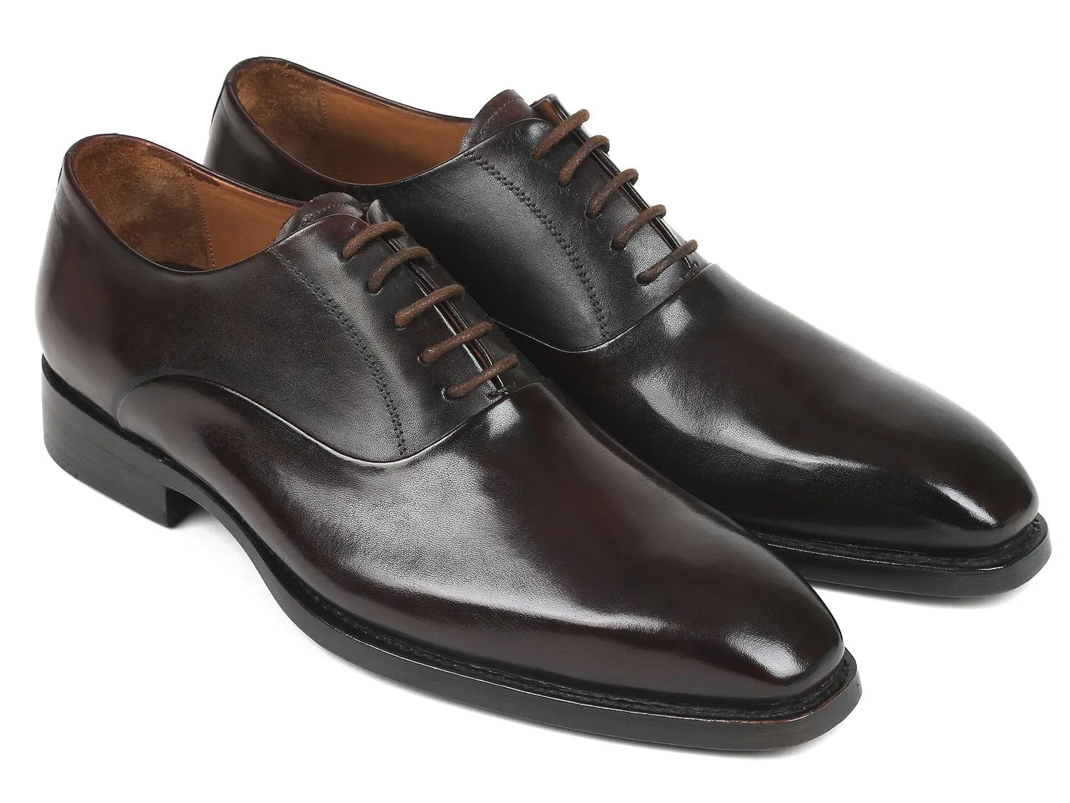 Paul Parkman Schuhe Paul Parkman Herren Oxfords mit Glattem Vorderteil in Braun
