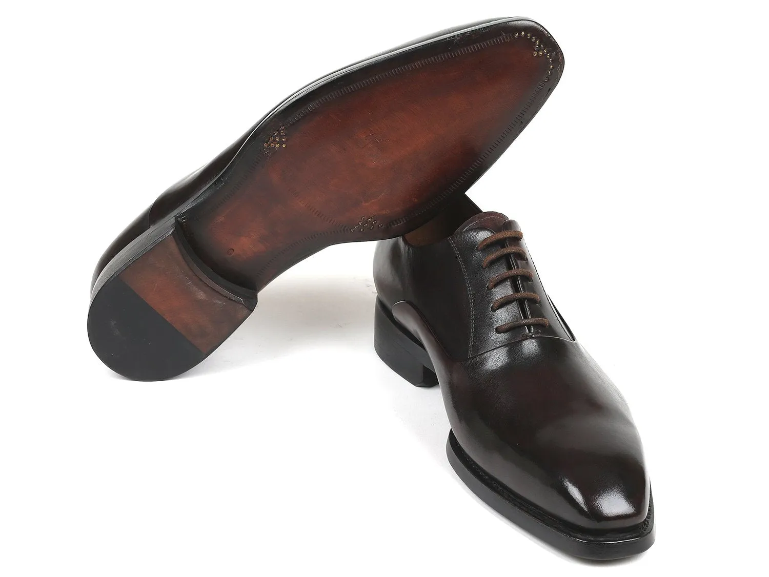 Paul Parkman Schuhe Paul Parkman Herren Oxfords mit Glattem Vorderteil in Braun