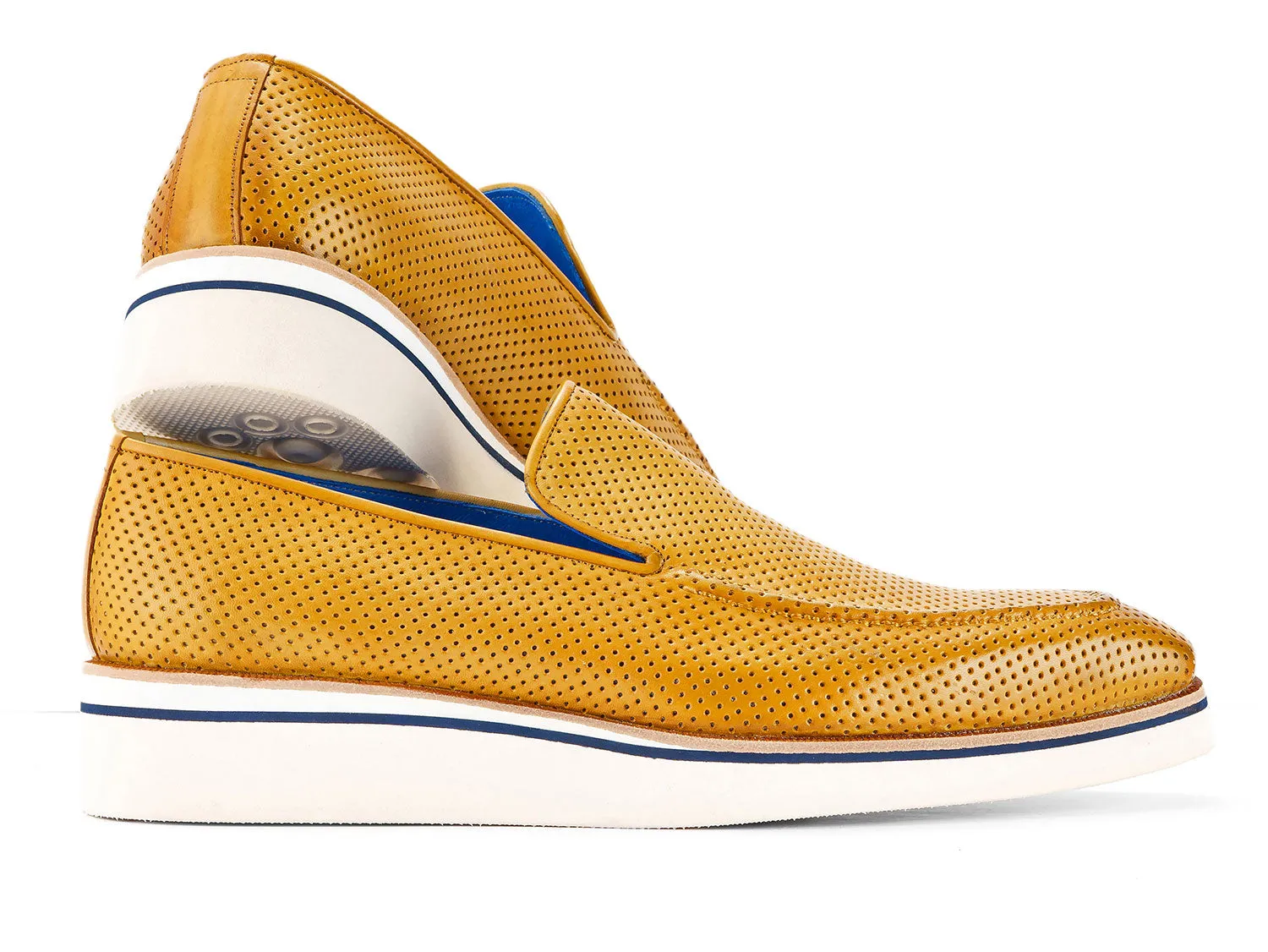 Paul Parkman Schuhe Paul Parkman Herren elegante Freizeit-Lederloafer mit Perforierungen in Beige