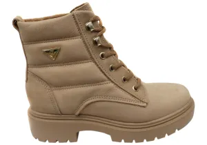 Pegada Continue Damen Brasilianische Leder Plateau-Stiefeletten Pegada Schuhe