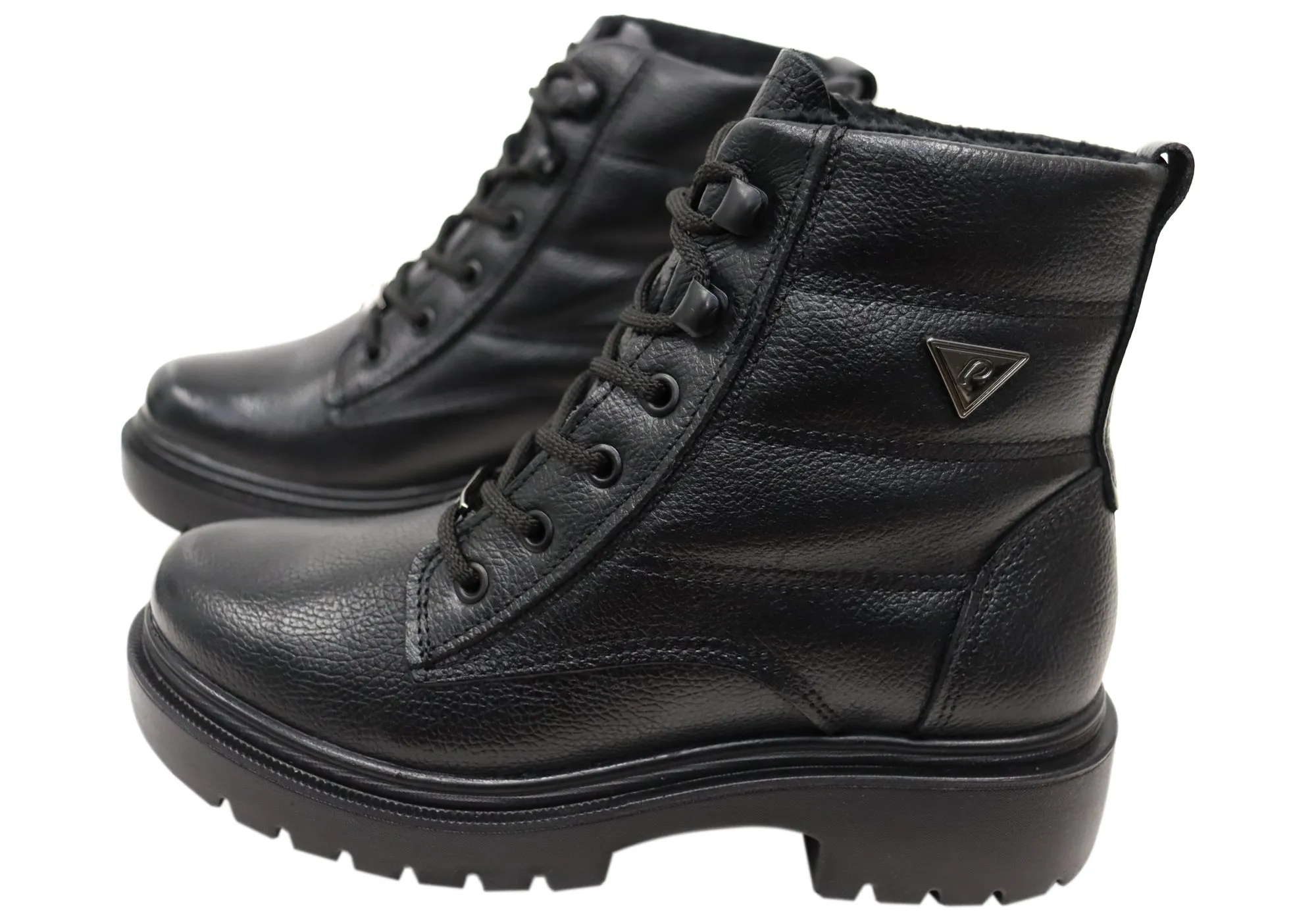 Pegada Continue Damen Brasilianische Leder Plateau-Stiefeletten Pegada Schuhe