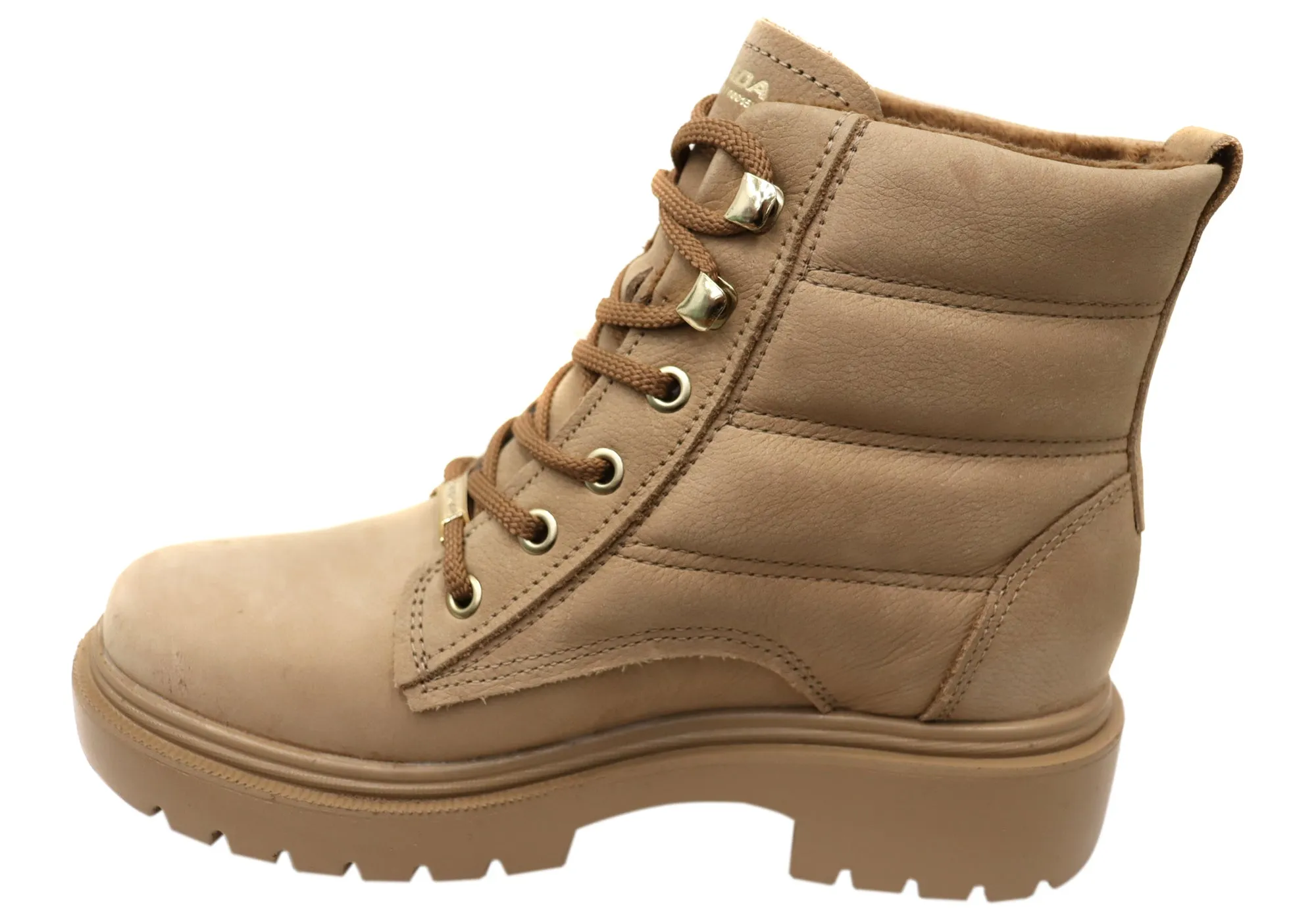 Pegada Continue Damen Brasilianische Leder Plateau-Stiefeletten Pegada Schuhe