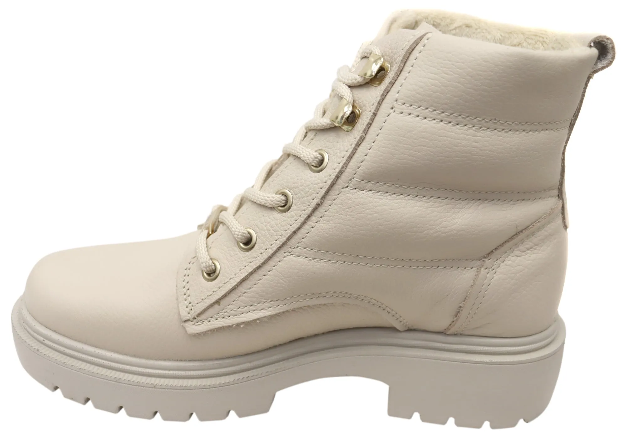 Pegada Continue Damen Brasilianische Leder Plateau-Stiefeletten Pegada Schuhe