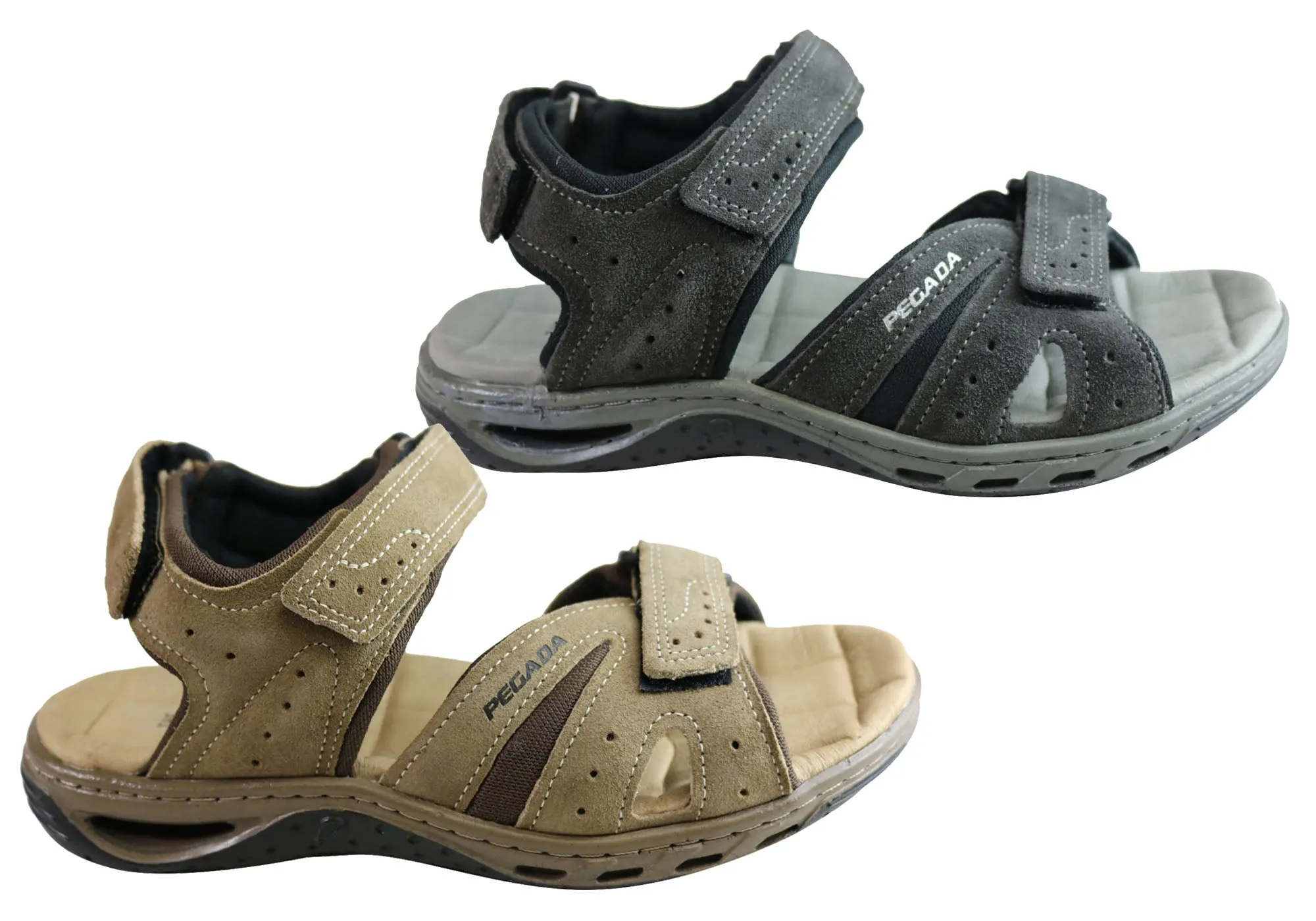 Pegada Jarrod Herren Leder Sandalen mit Komfortpolsterung Hergestellt in Brasilien Pegada Schuhe