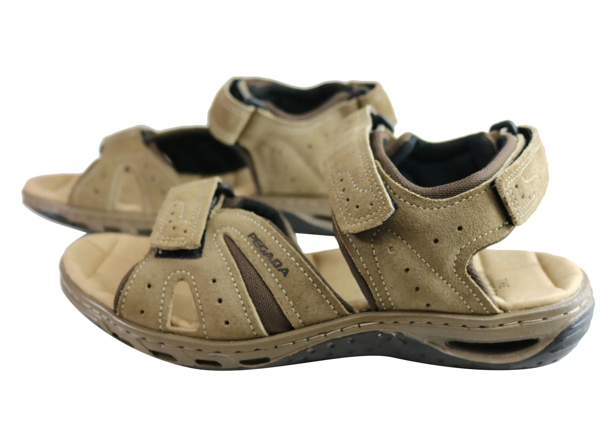Pegada Jarrod Herren Leder Sandalen mit Komfortpolsterung Hergestellt in Brasilien Pegada Schuhe