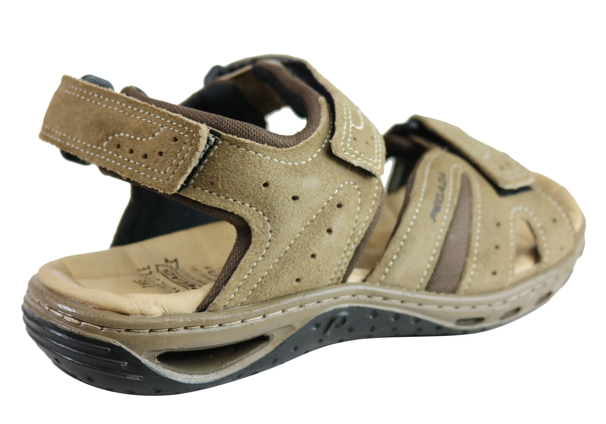 Pegada Jarrod Herren Leder Sandalen mit Komfortpolsterung Hergestellt in Brasilien Pegada Schuhe