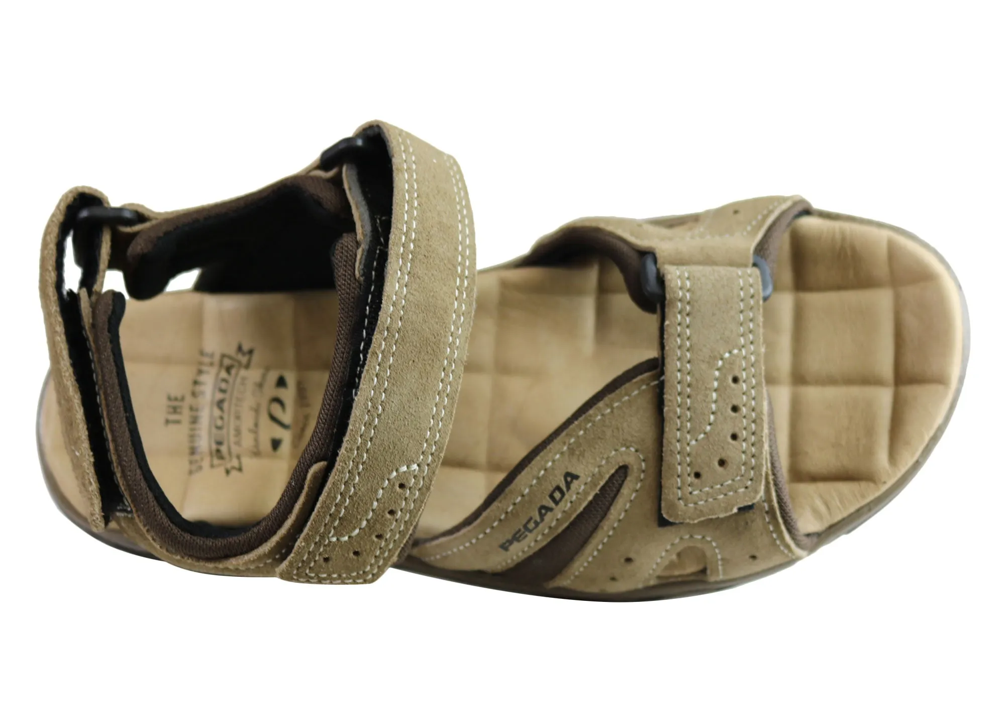 Pegada Jarrod Herren Leder Sandalen mit Komfortpolsterung Hergestellt in Brasilien Pegada Schuhe