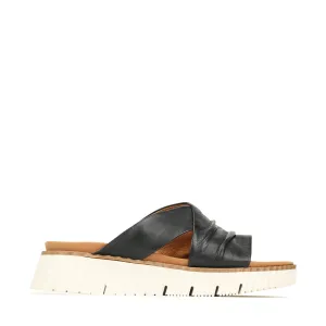 PELA LEDER-SLIDES SANDALEN
