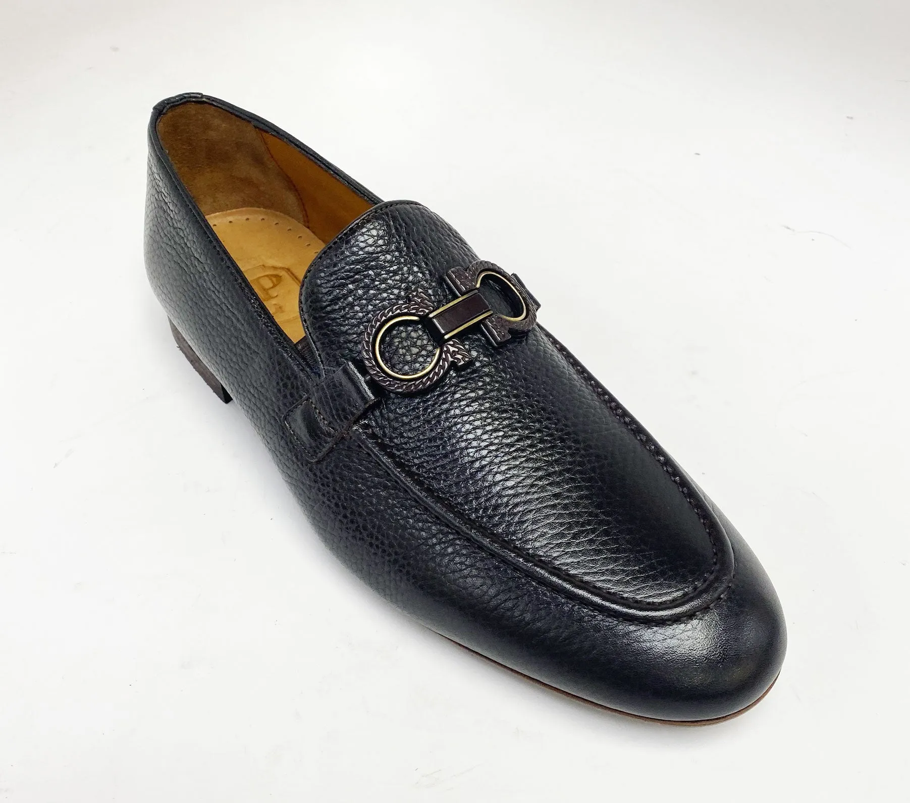 Pelle Rindleder-Loafer Dunkelbraun/Braun