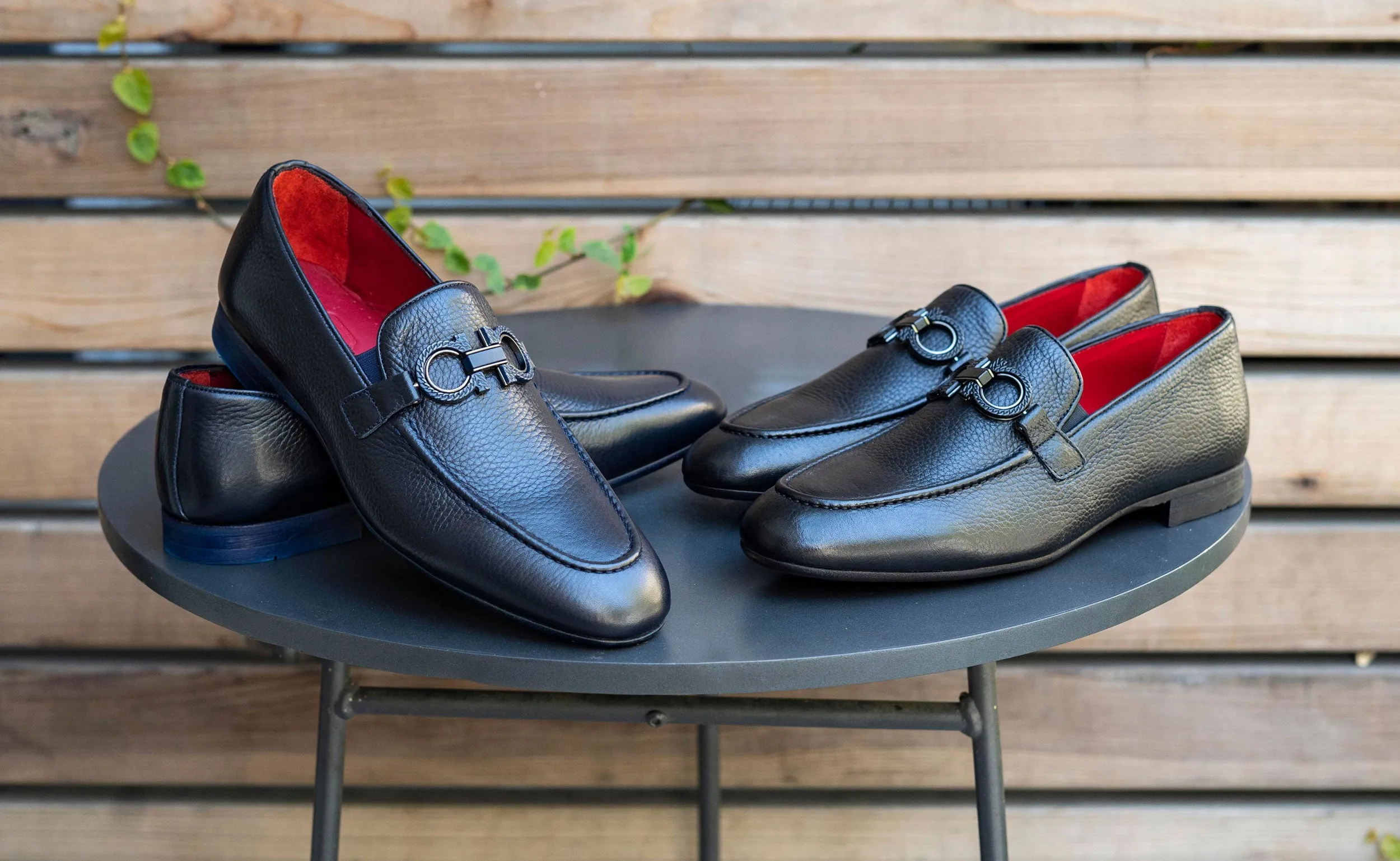 Pelle Rindleder-Loafer Dunkelbraun/Braun