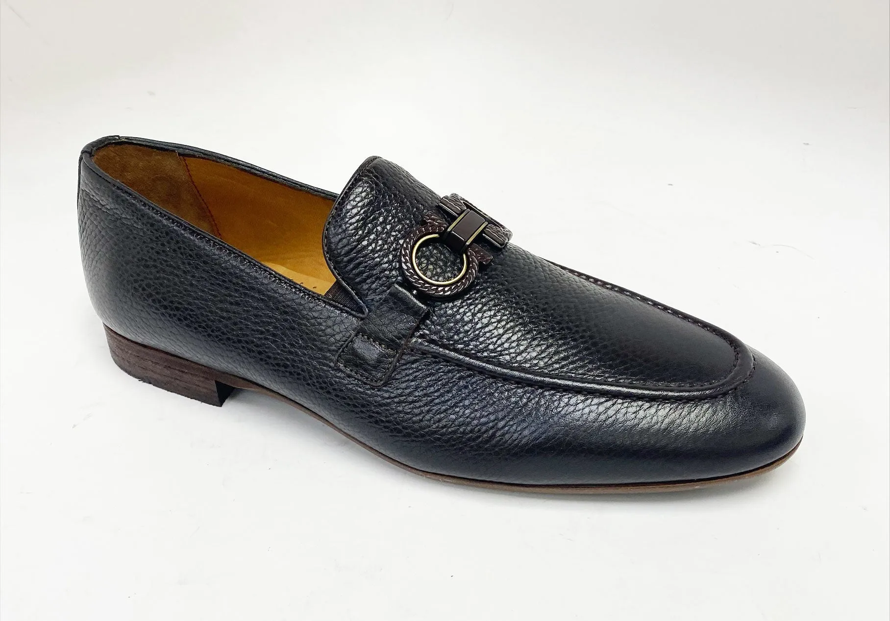 Pelle Rindleder-Loafer Dunkelbraun/Braun