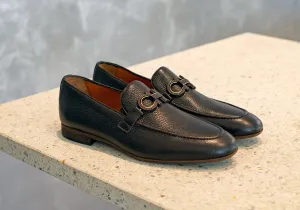Pelle Rindleder-Loafer Dunkelbraun/Braun